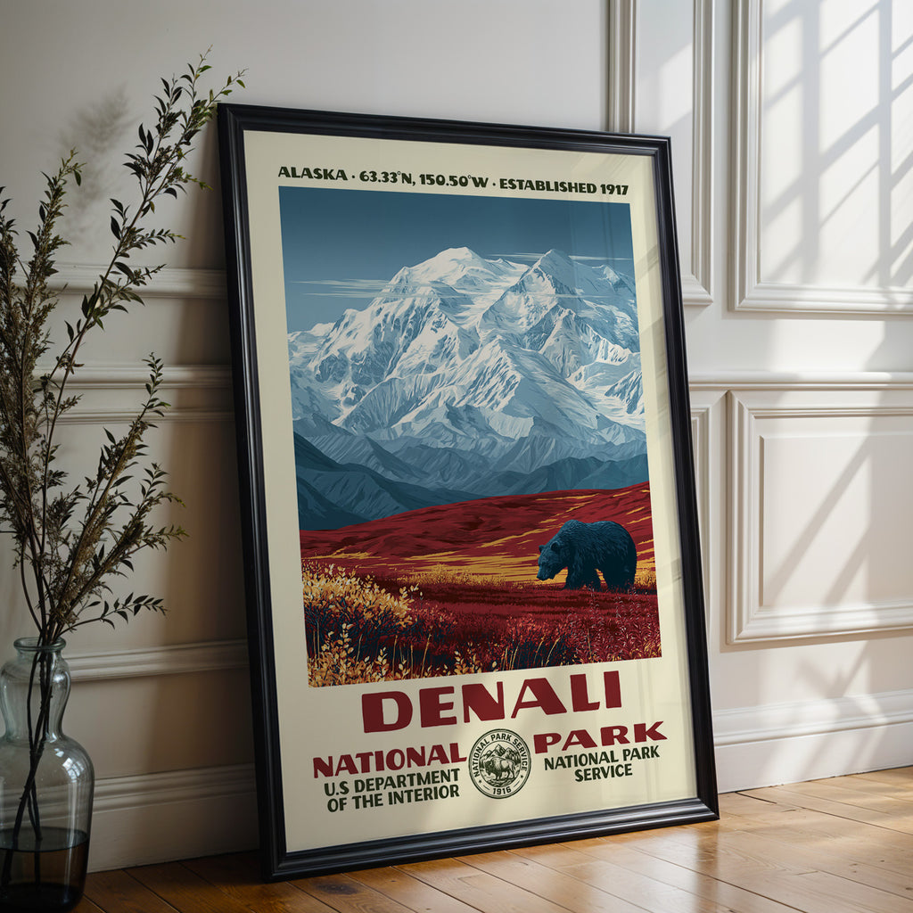 Denali National Park Vintage WPA Art