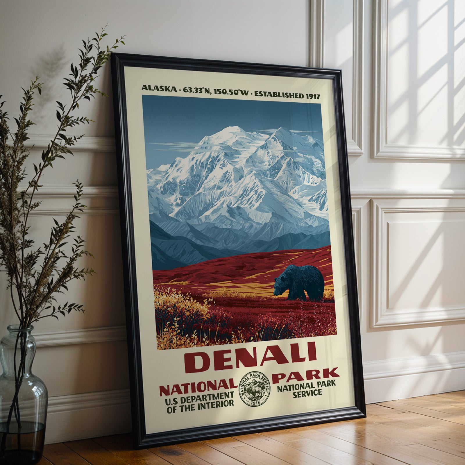 Denali National Park Vintage WPA Art
