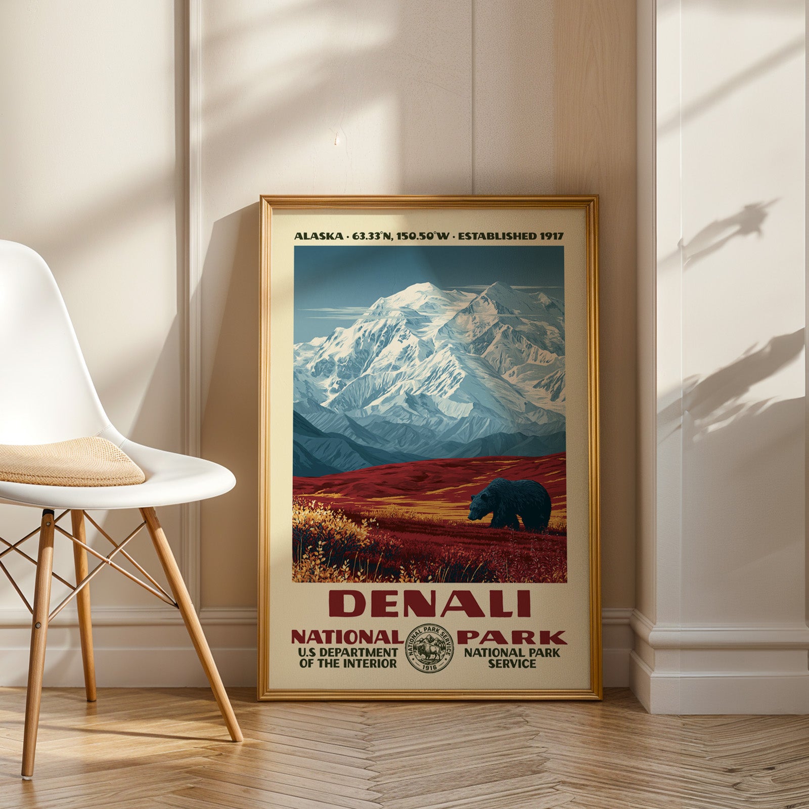 Denali National Park Vintage WPA Art