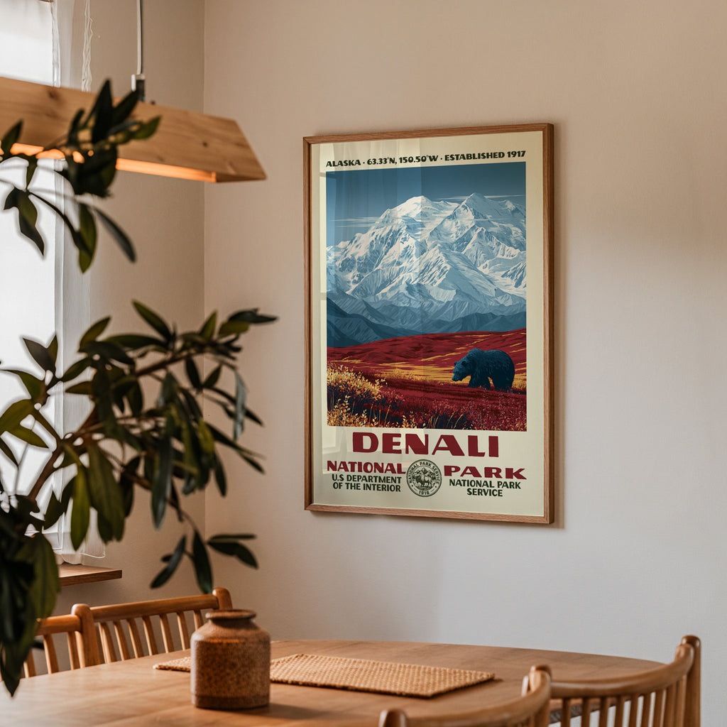 Denali National Park Vintage WPA Art