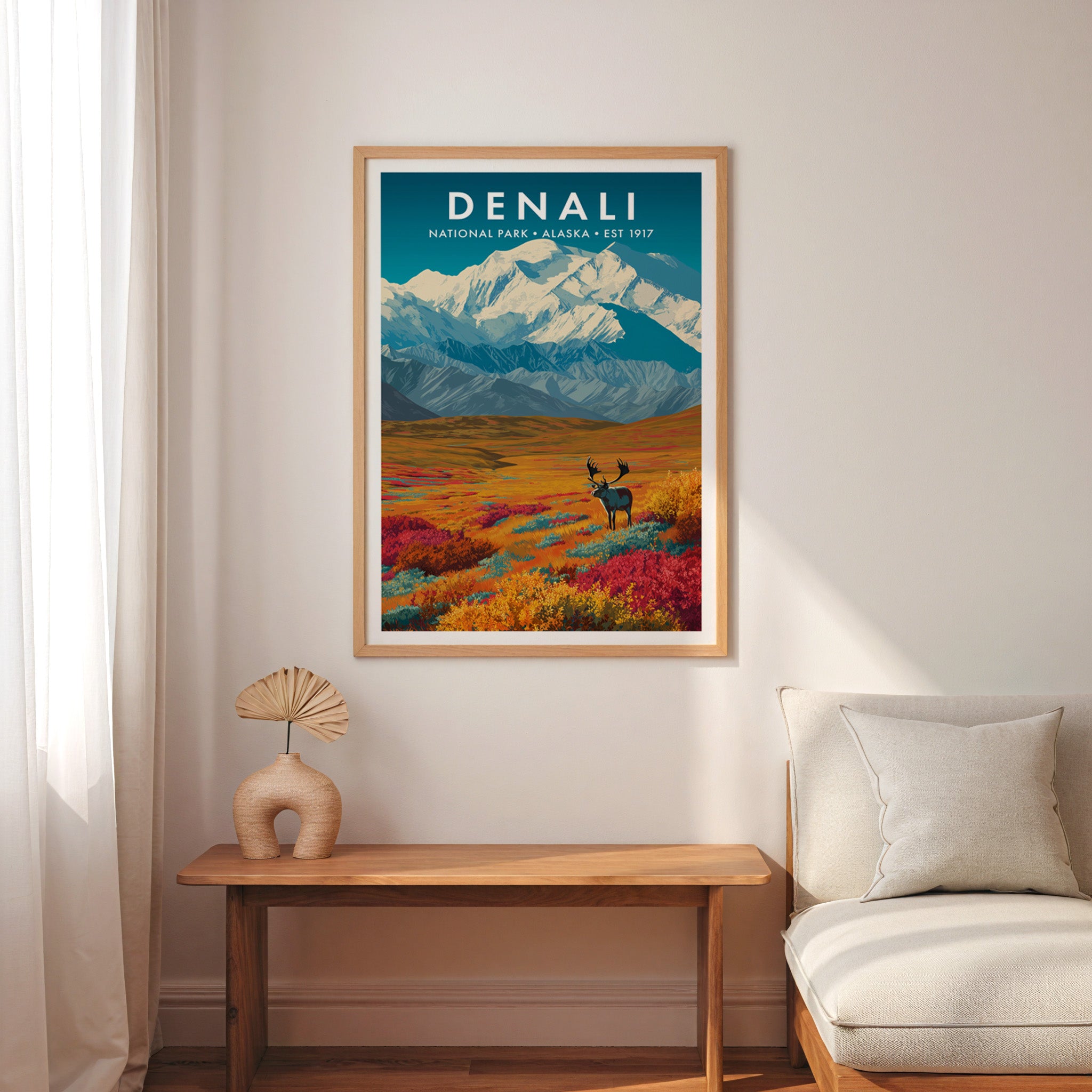 Retro Denali National Park Print