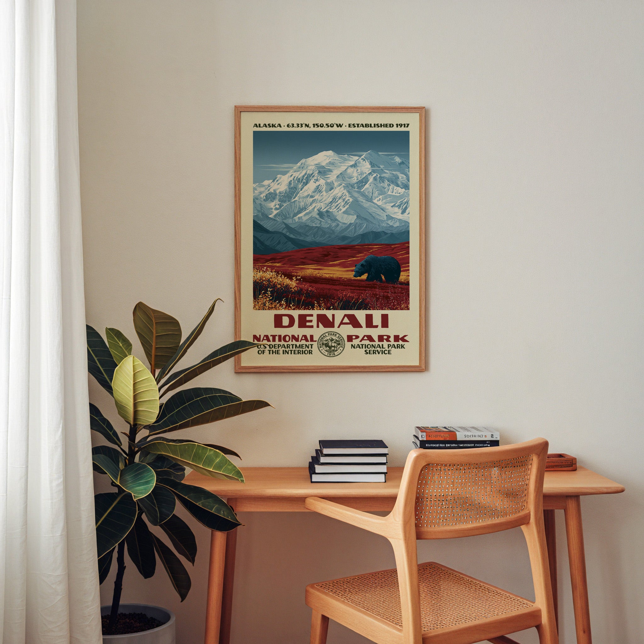 Denali National Park Vintage WPA Art