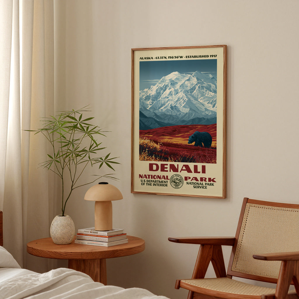Denali National Park Vintage WPA Art