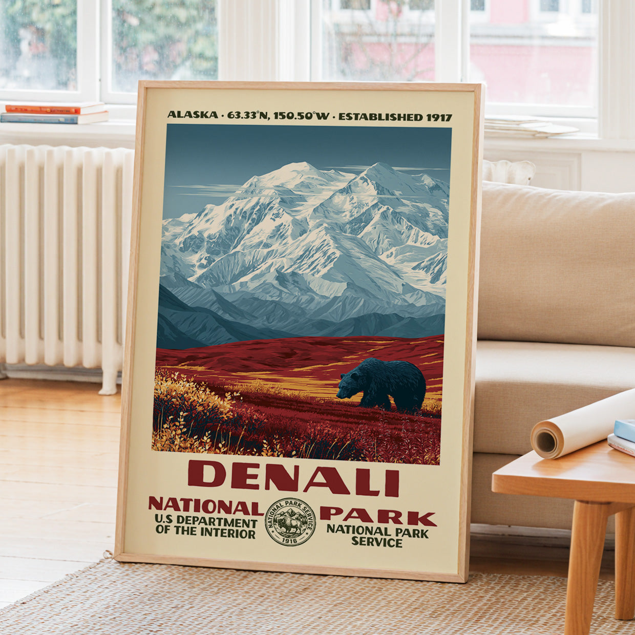Denali National Park Vintage WPA Art