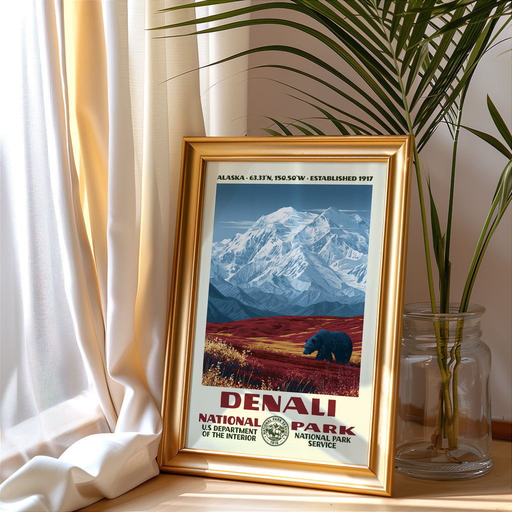 Denali National Park Vintage WPA Art