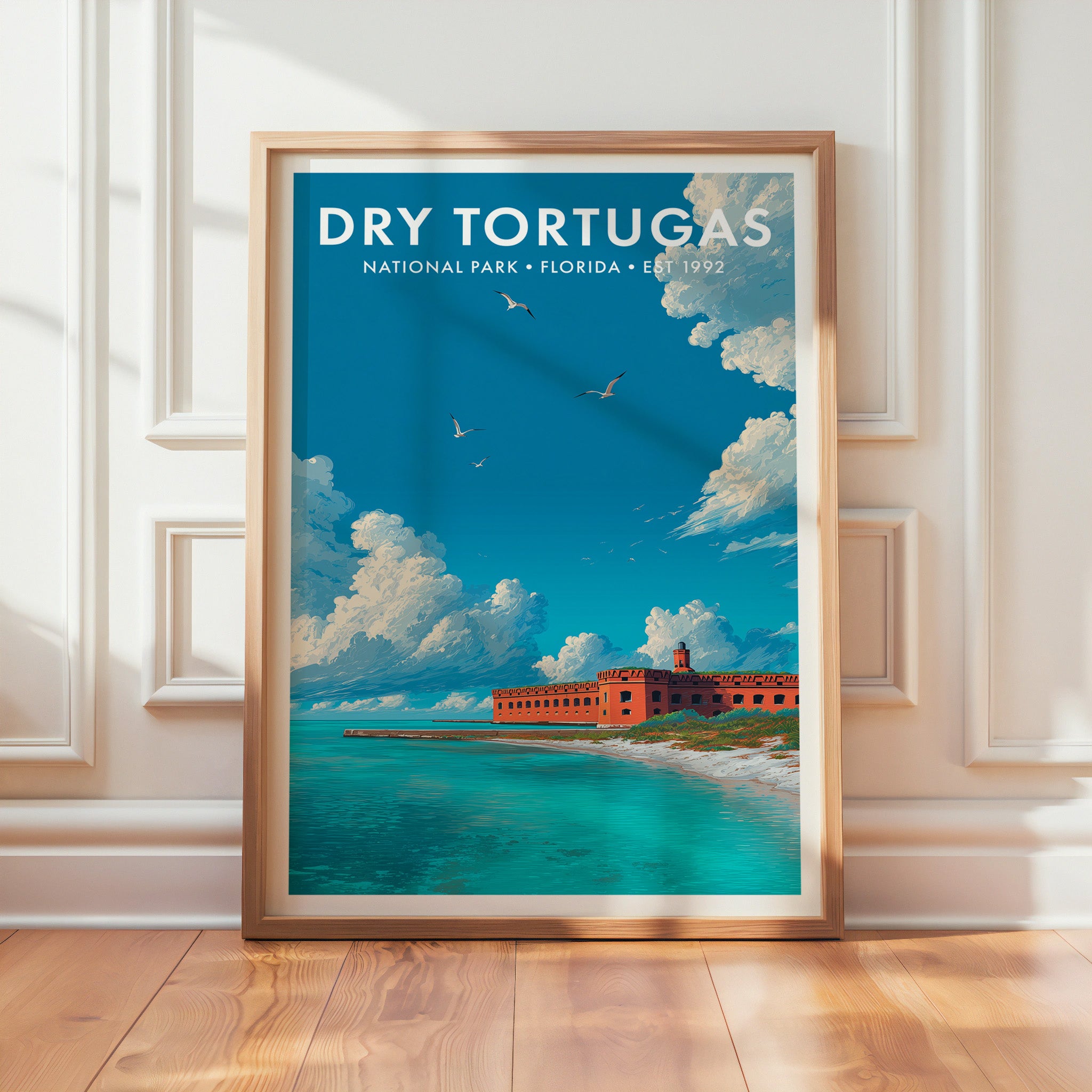 Retro Dry Tortugas National Park Print