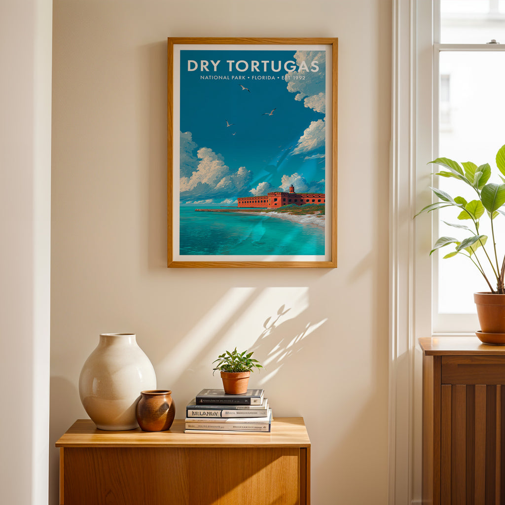 Retro Dry Tortugas National Park Print