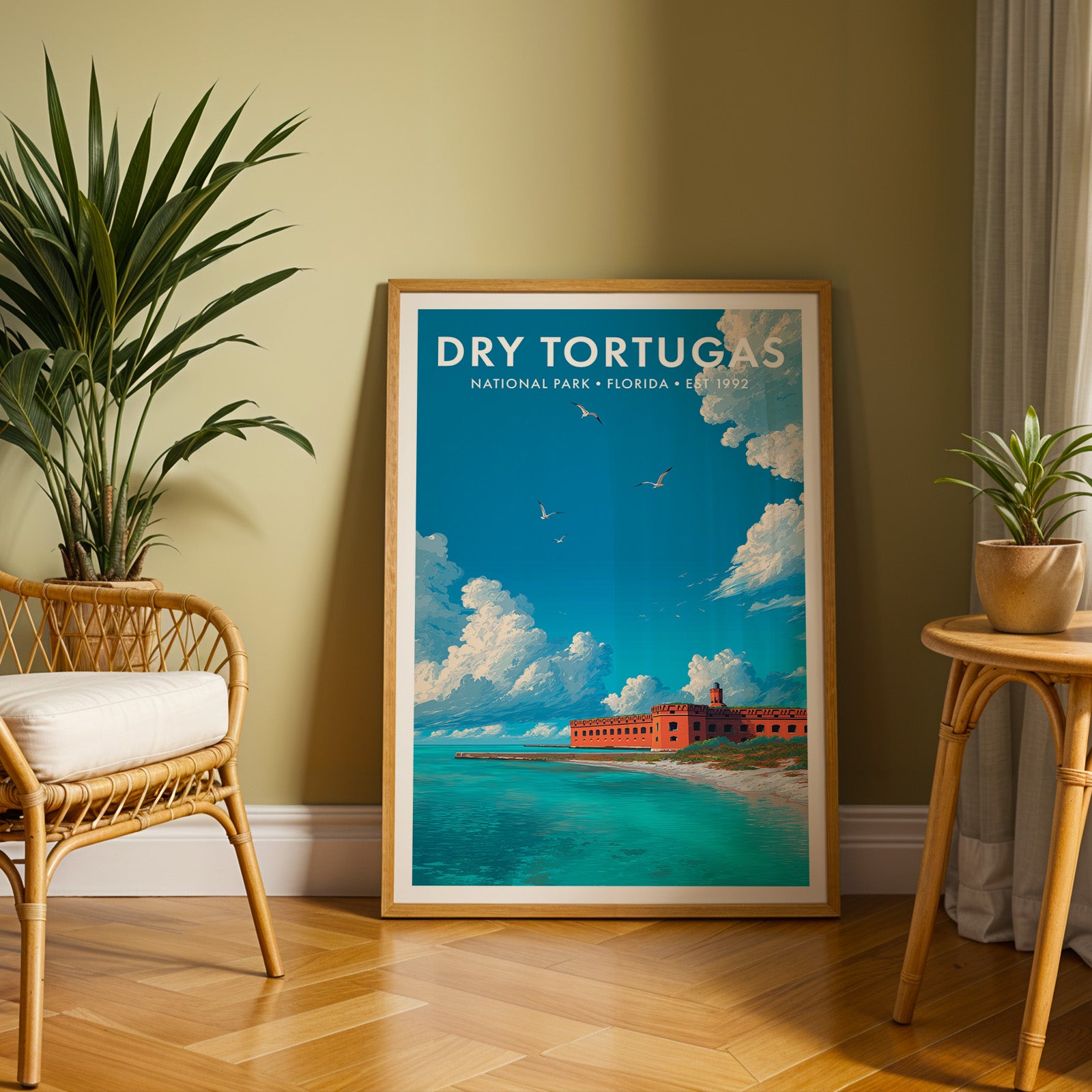 Retro Dry Tortugas National Park Print