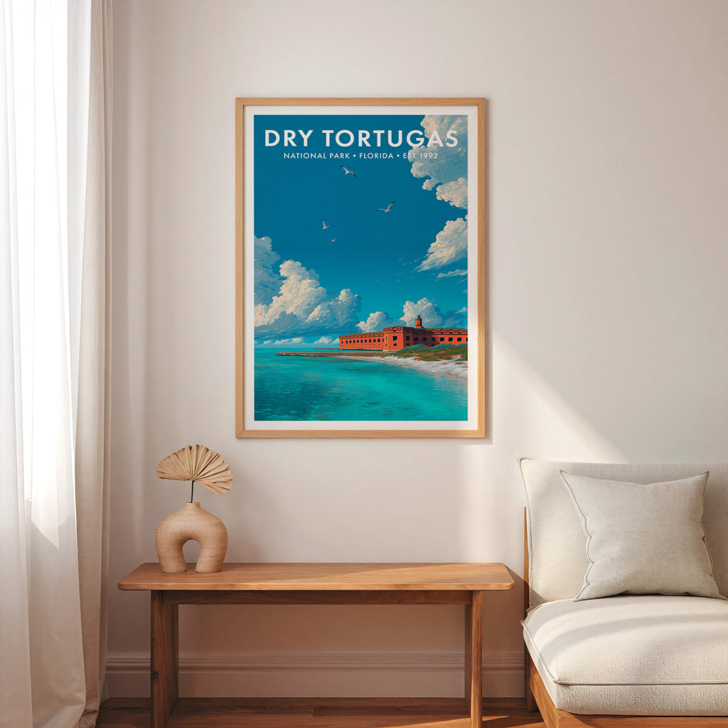 Retro Dry Tortugas National Park Print