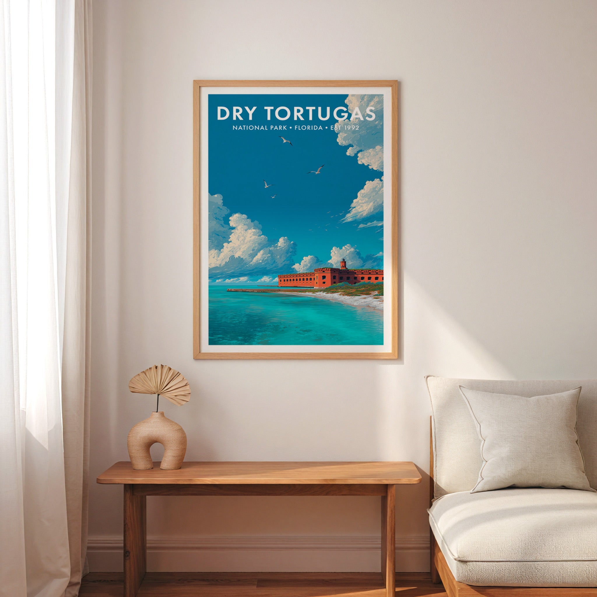 Retro Dry Tortugas National Park Print