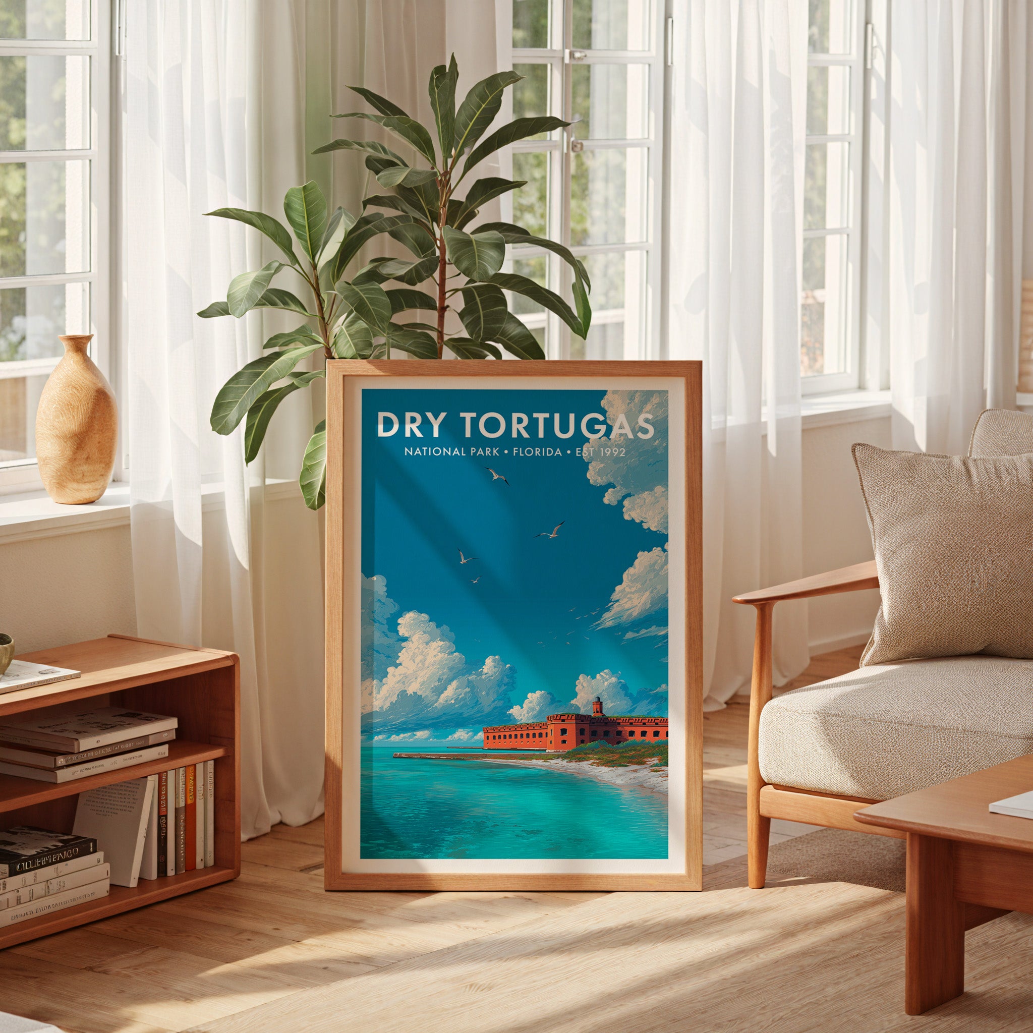 Retro Dry Tortugas National Park Print