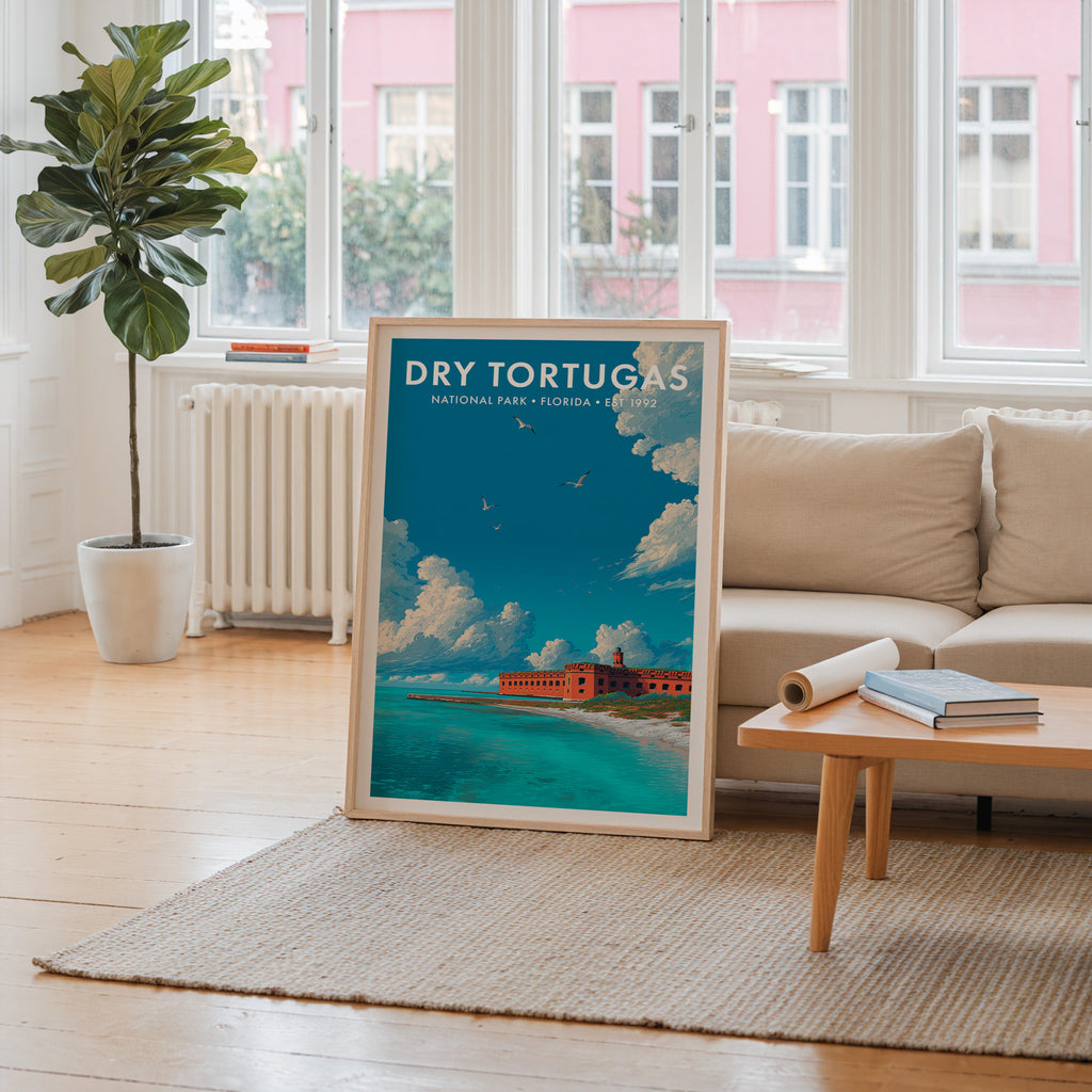 Retro Dry Tortugas National Park Print