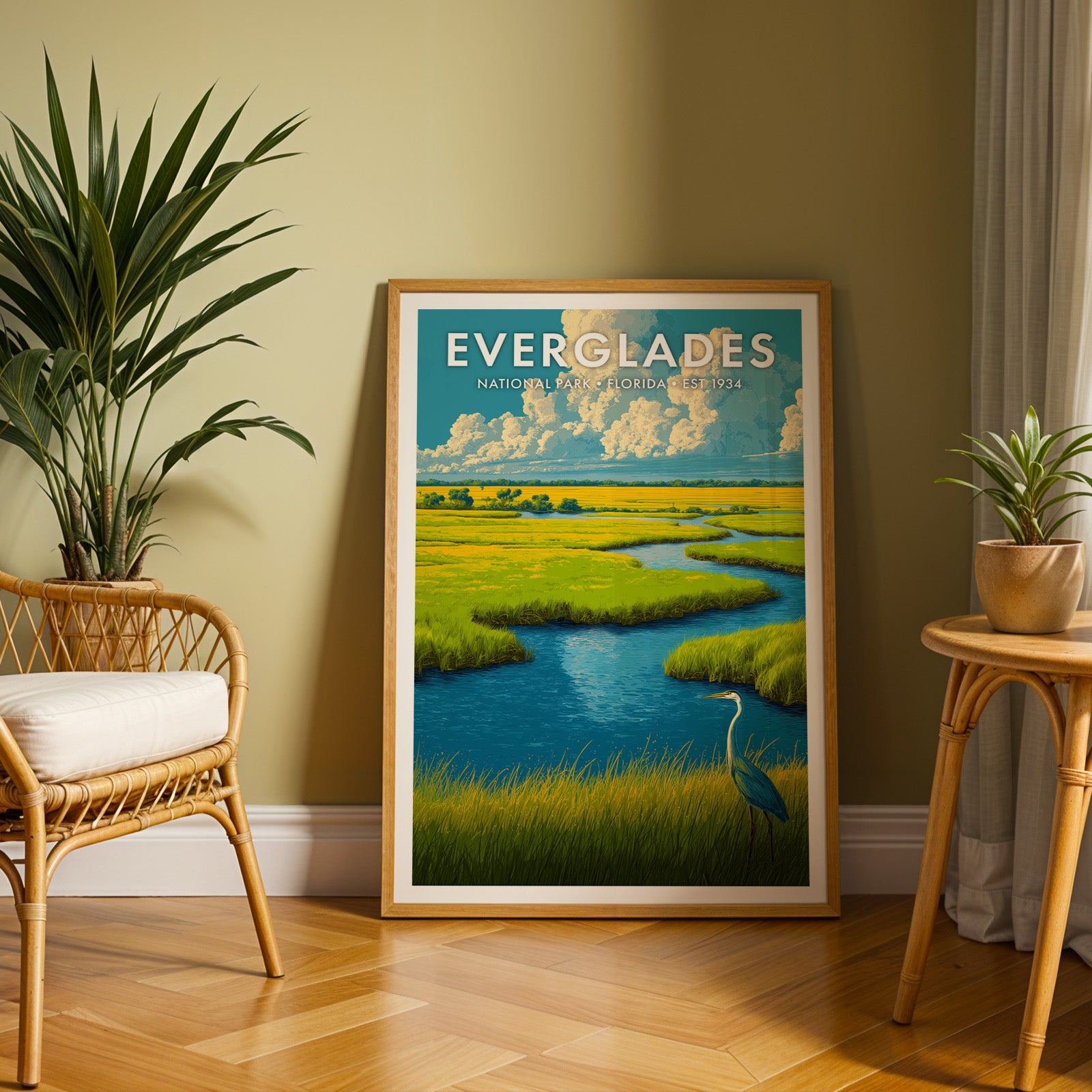 Retro Everglades National Park Print