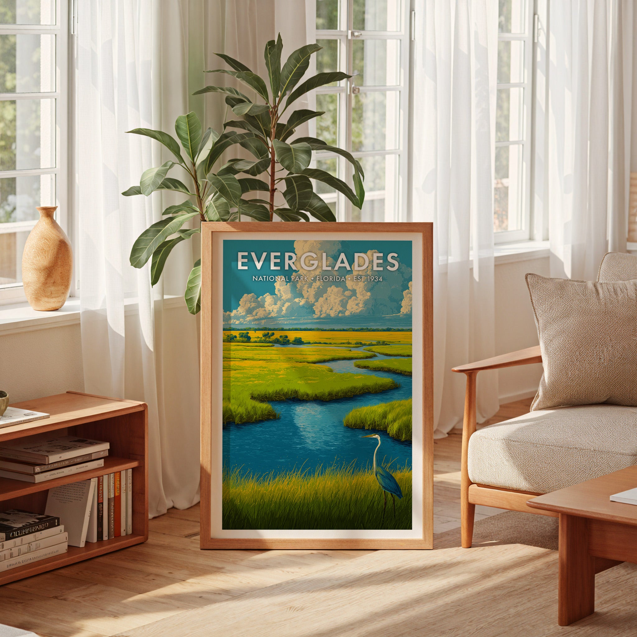 Retro Everglades National Park Print
