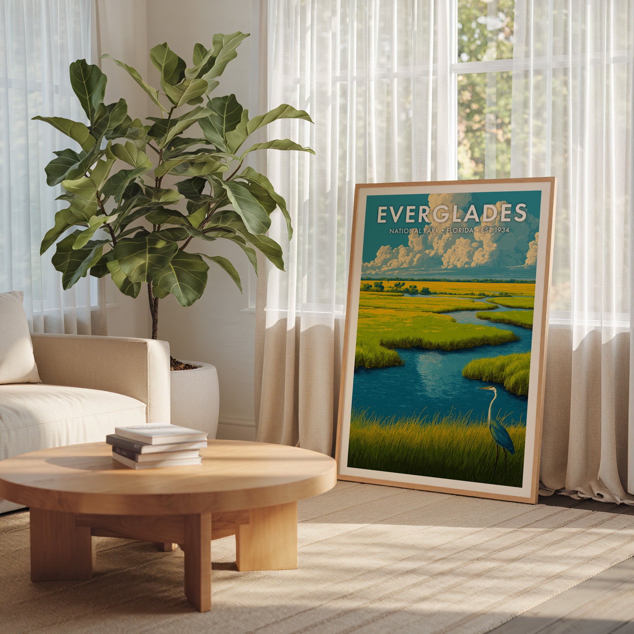 Retro Everglades National Park Print