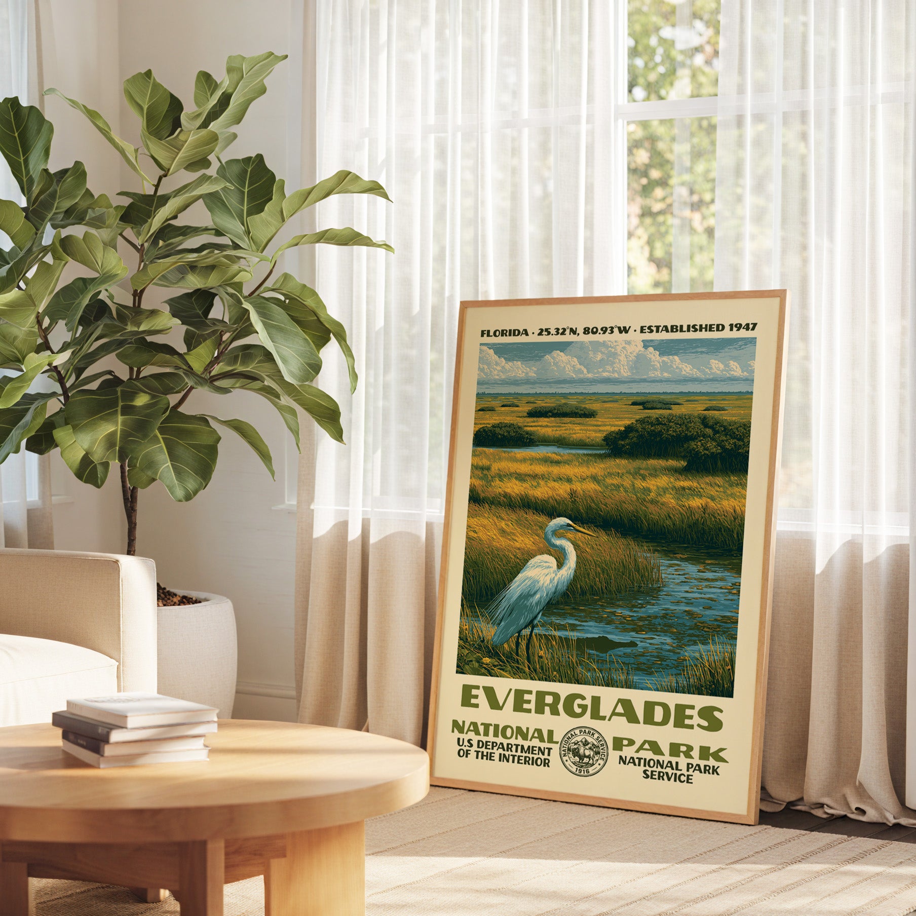 Everglades National Park Vintage WPA Art