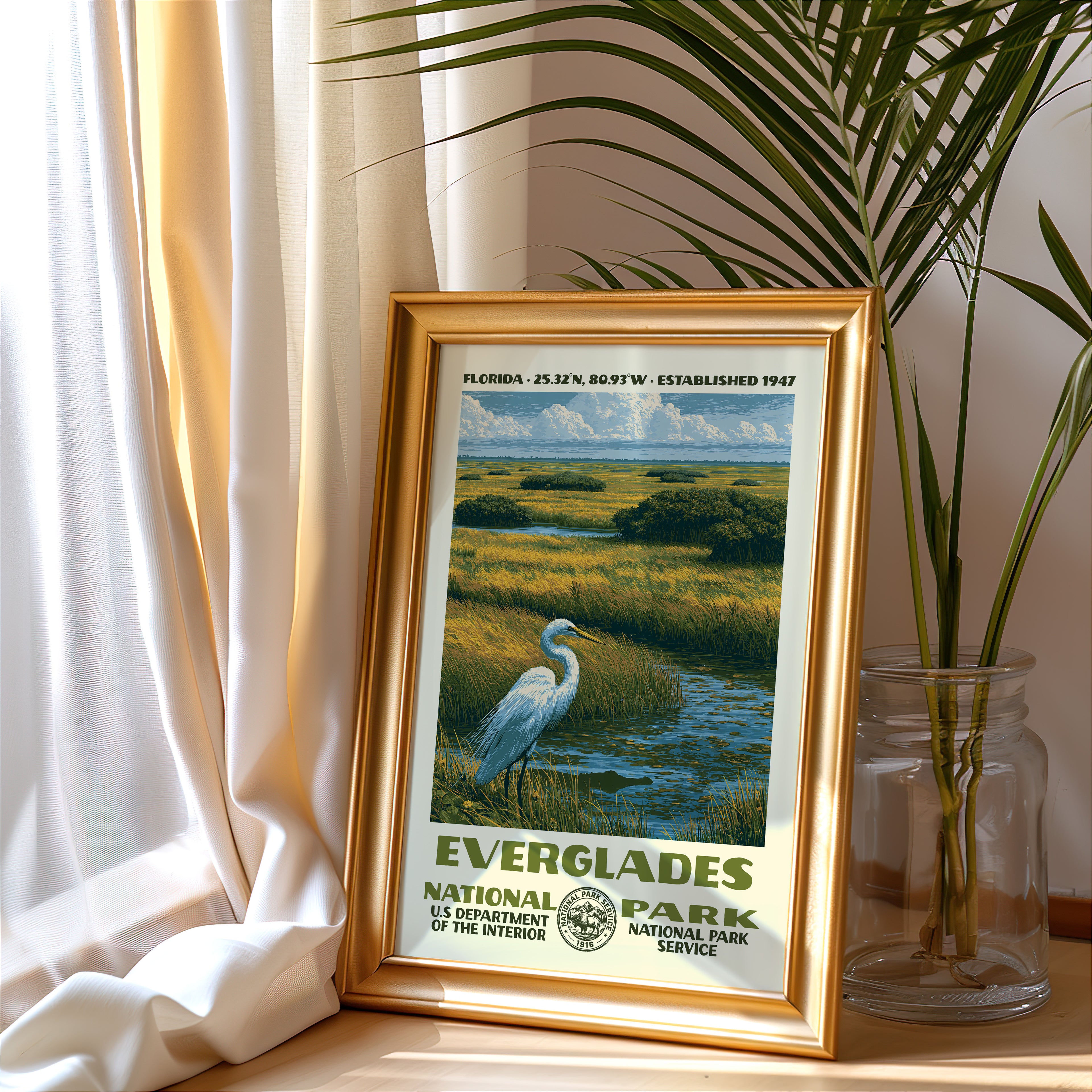 Everglades National Park Vintage WPA Art