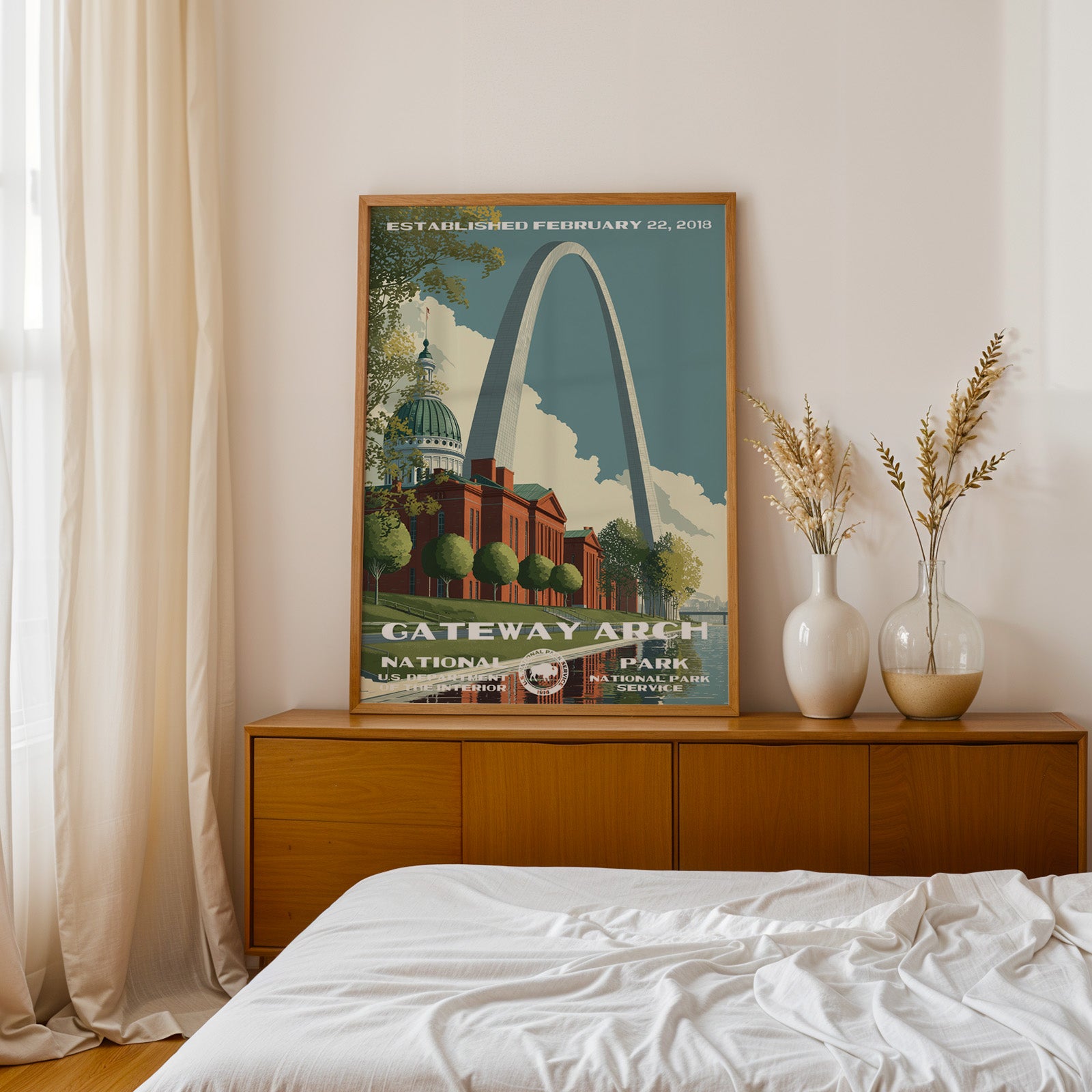 Gateway Arch National Park Vintage WPA