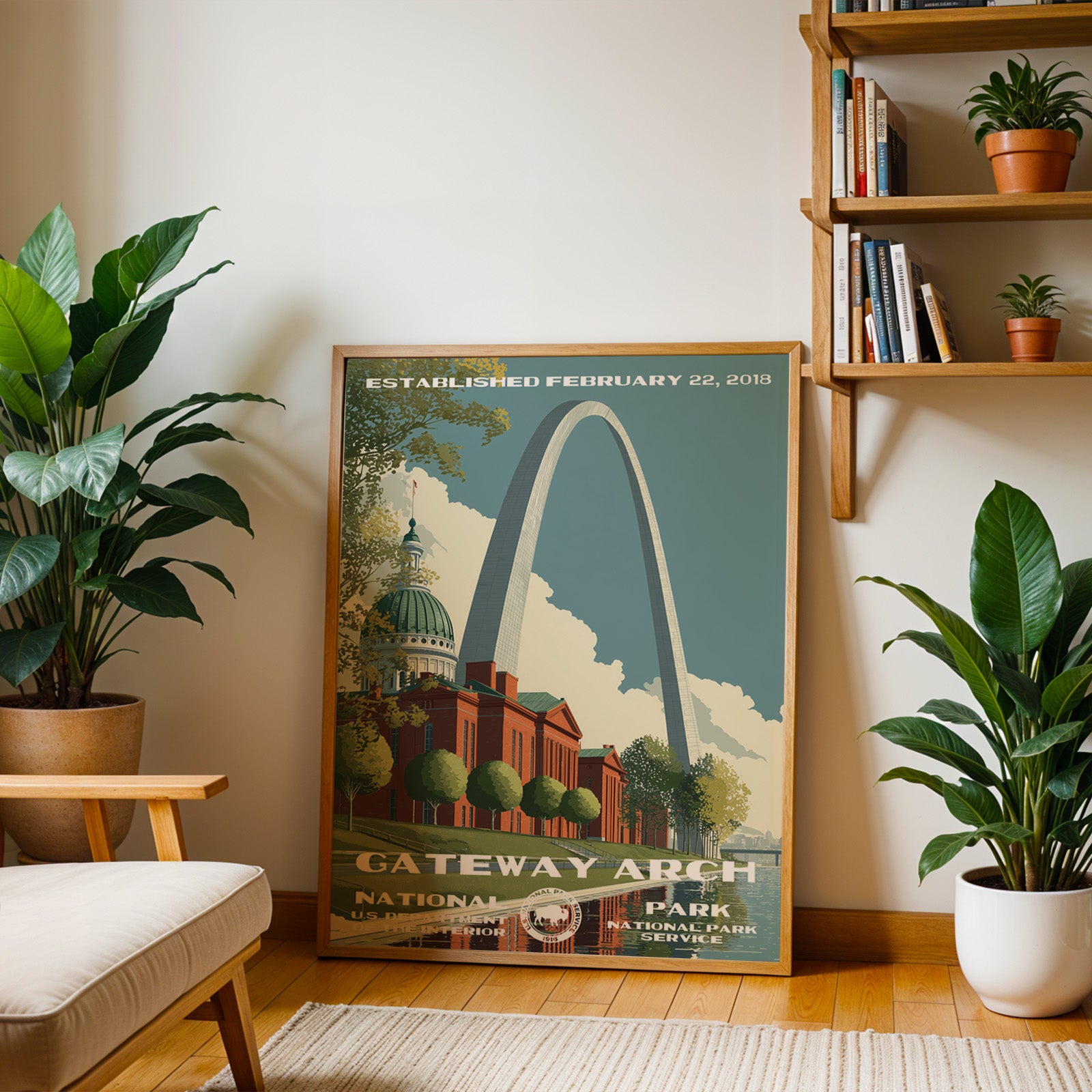 Gateway Arch National Park Vintage WPA