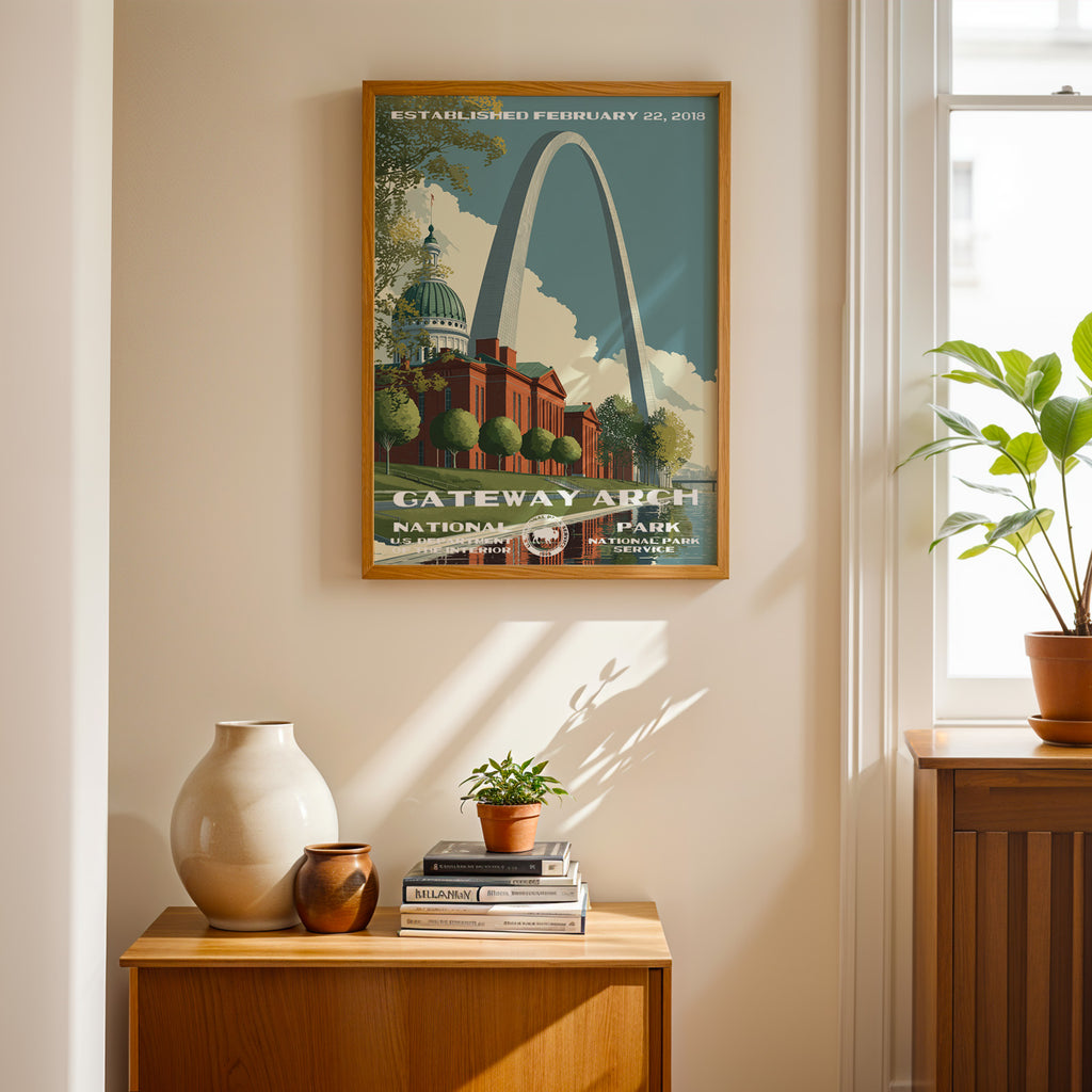 Gateway Arch National Park Vintage WPA