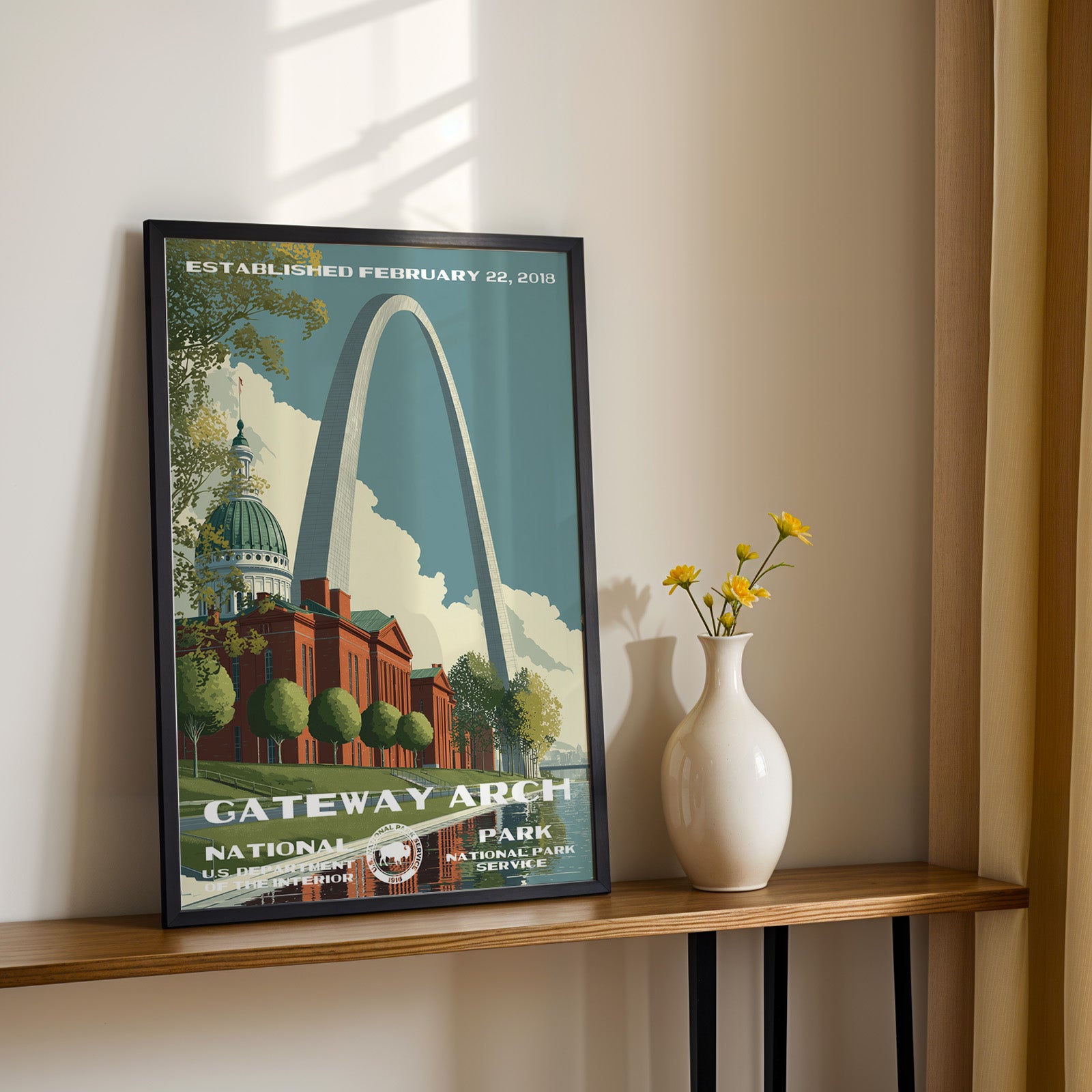 Gateway Arch National Park Vintage WPA