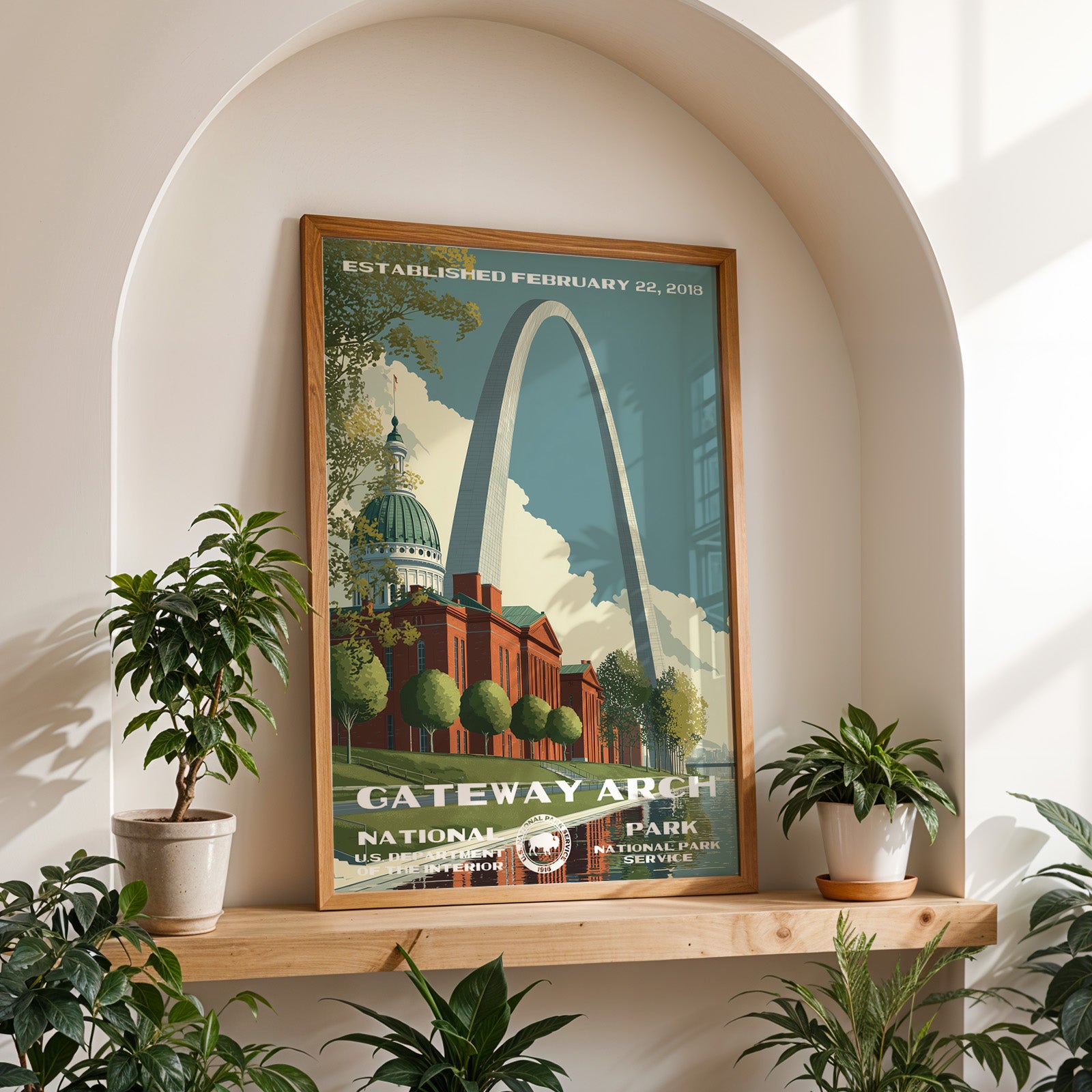 Gateway Arch National Park Vintage WPA