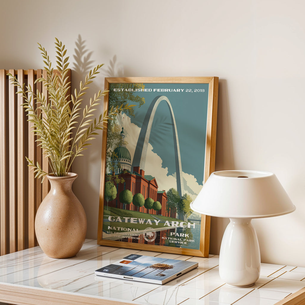 Gateway Arch National Park Vintage WPA
