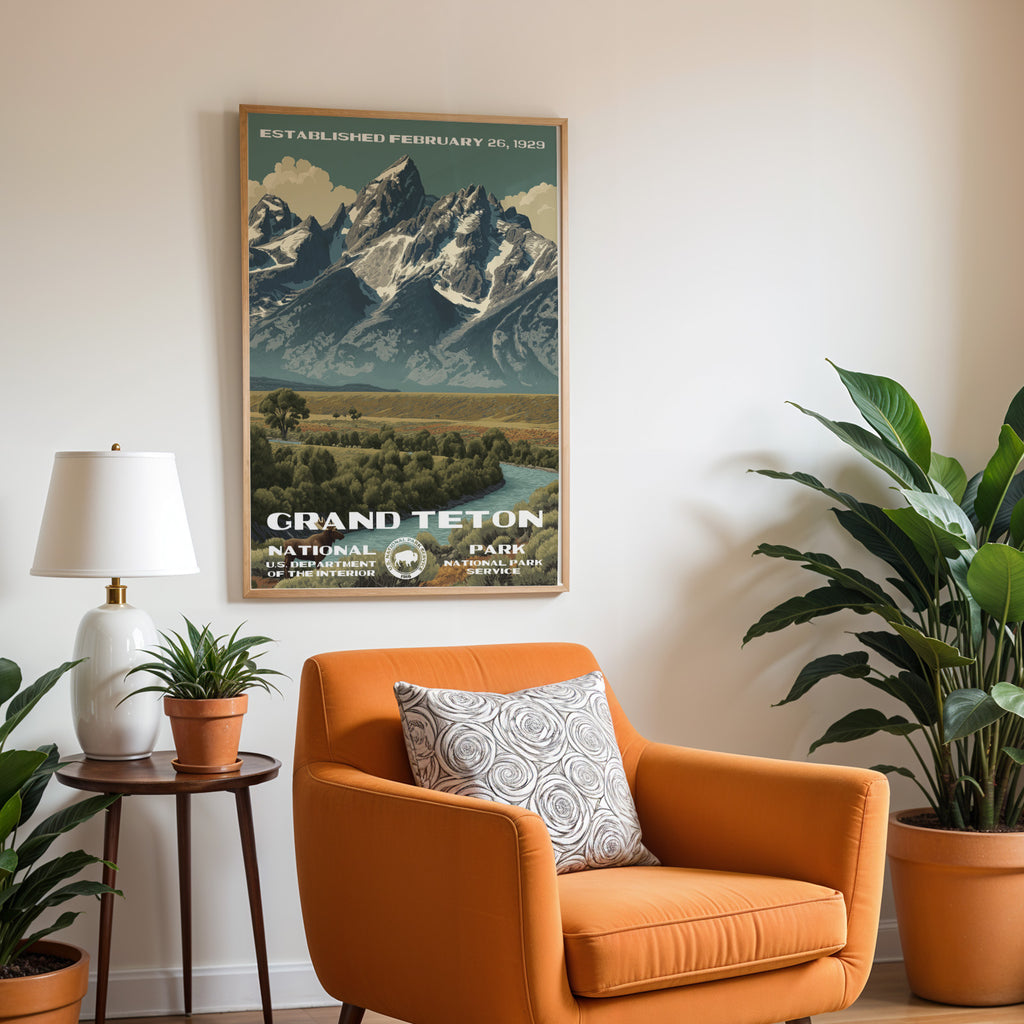 Grand Teton National Park Vintage WPA
