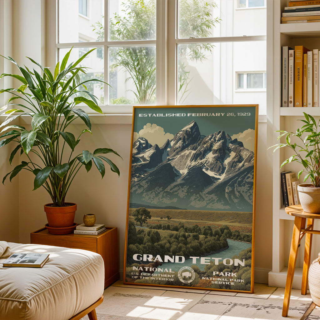 Grand Teton National Park Vintage WPA