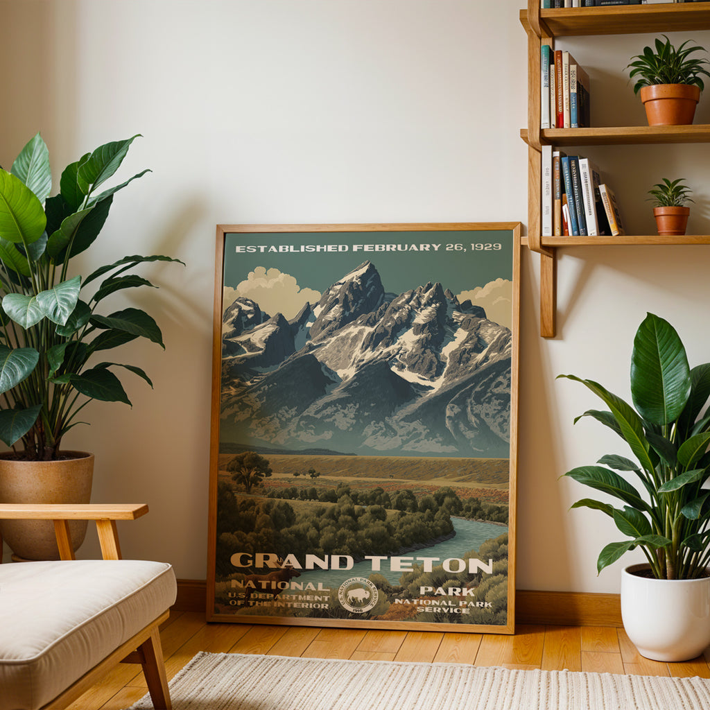 Grand Teton National Park Vintage WPA