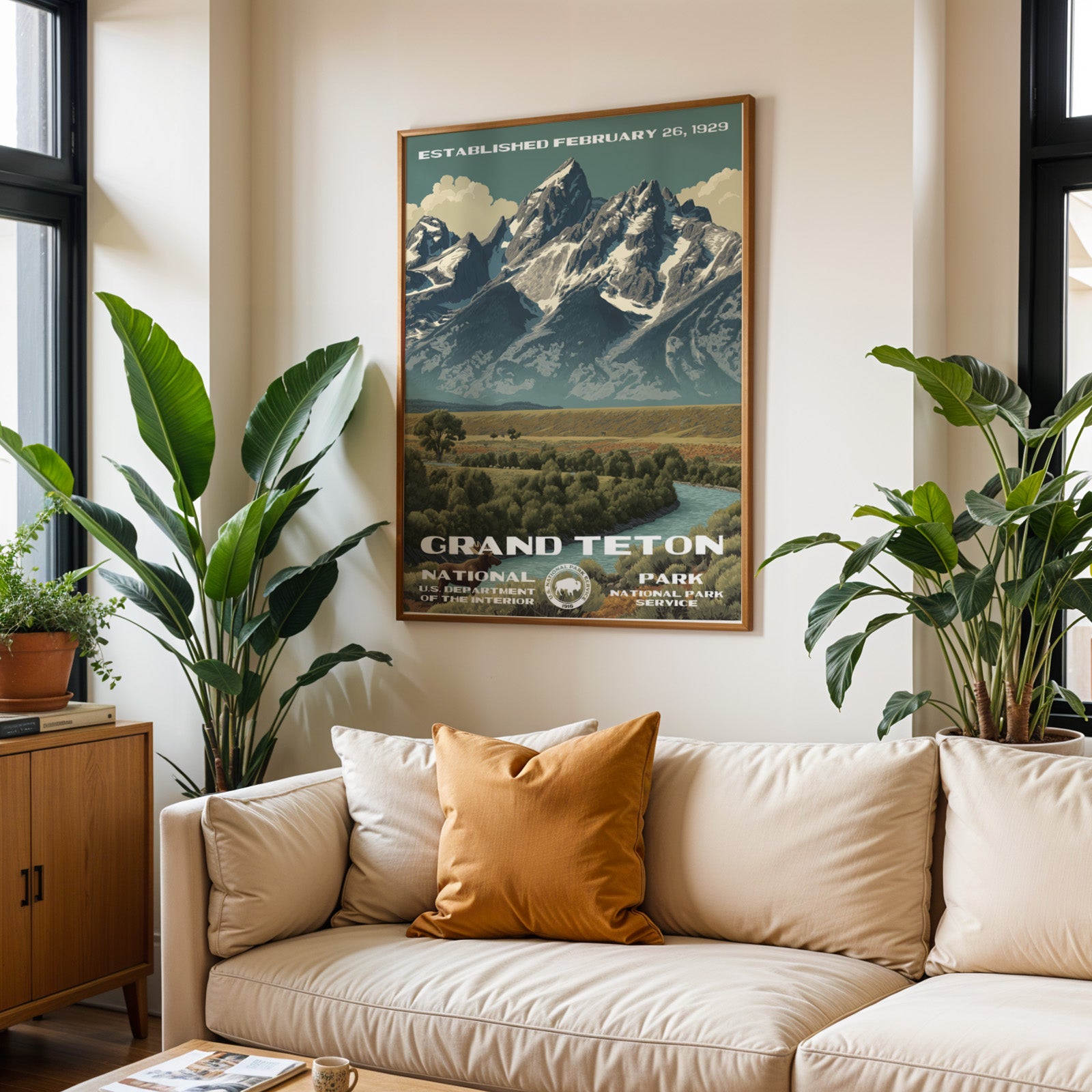 Grand Teton National Park Vintage WPA