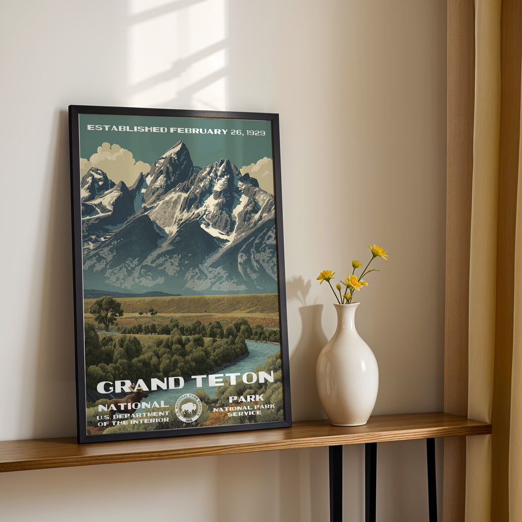 Grand Teton National Park Vintage WPA