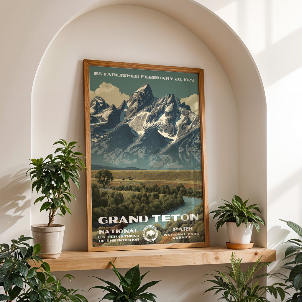 Grand Teton National Park Vintage WPA