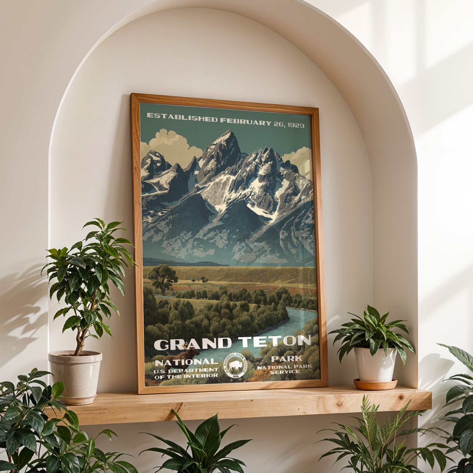 Grand Teton National Park Vintage WPA