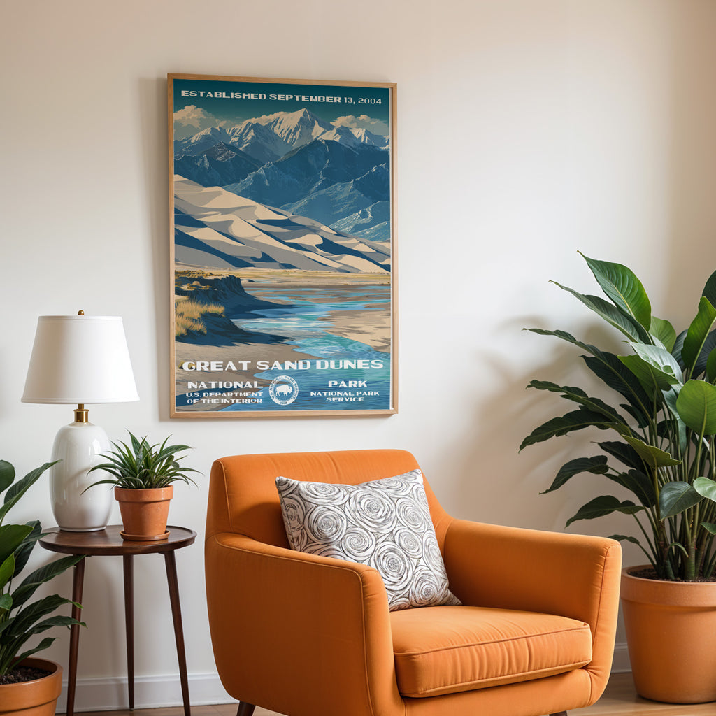 Great Sand Dunes National Park Vintage WPA