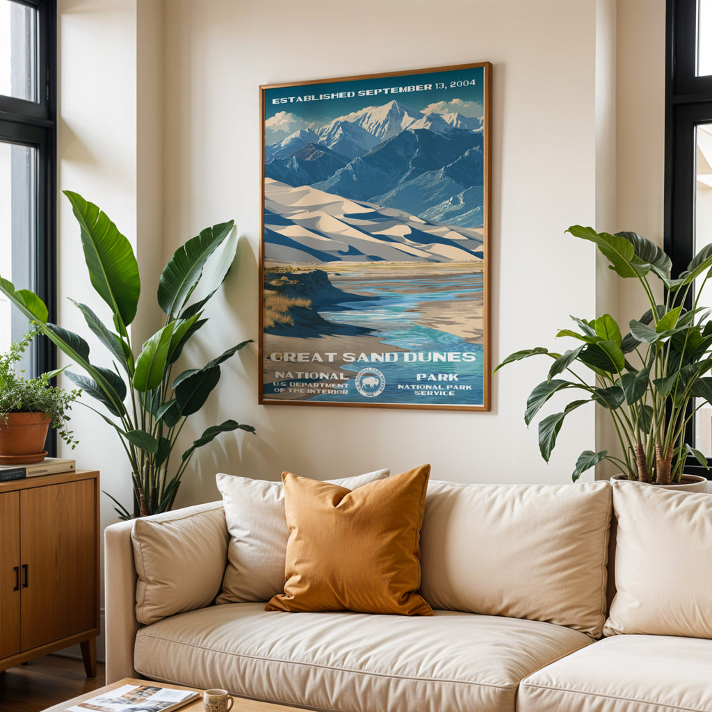 Great Sand Dunes National Park Vintage WPA