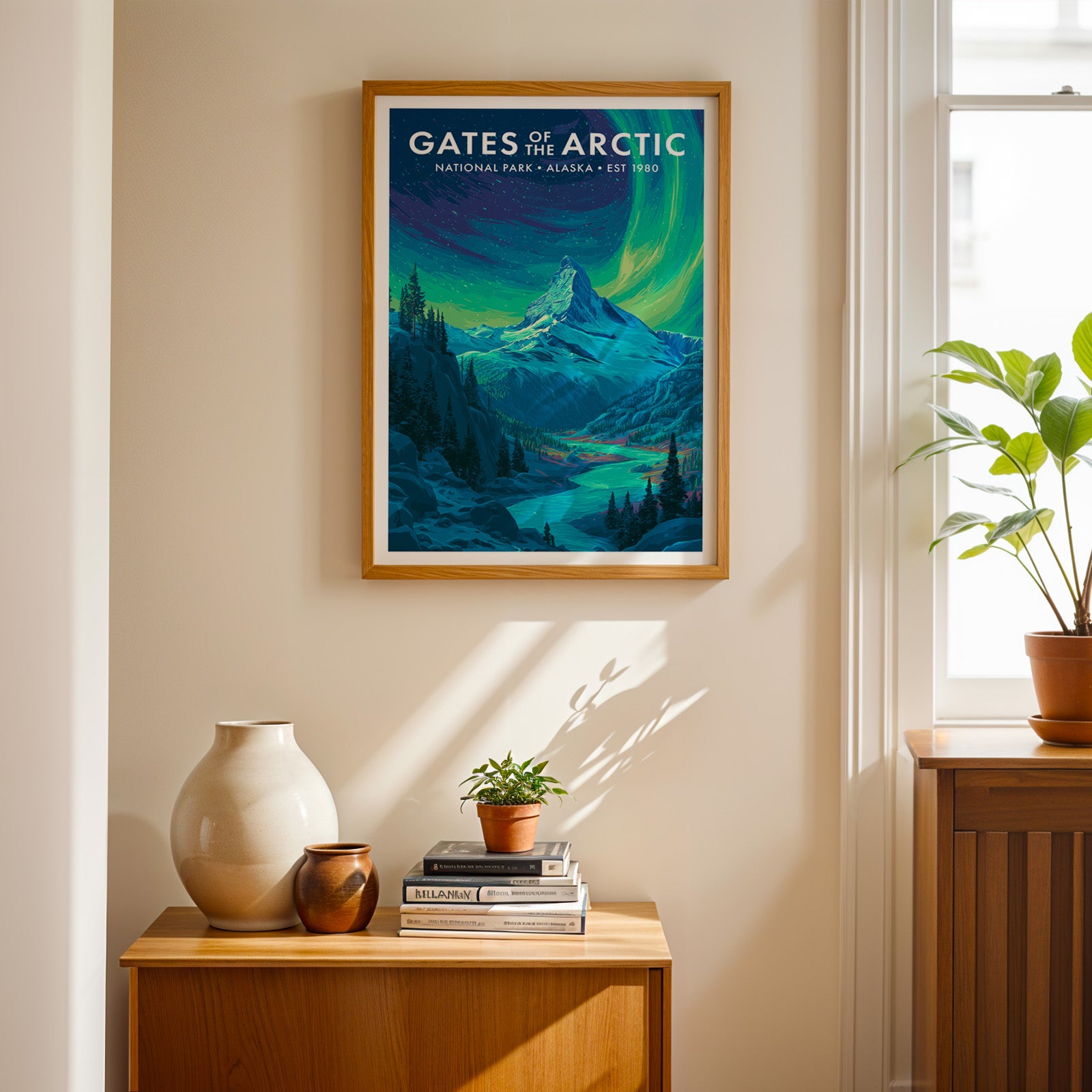 Retro Gates of the Arctic National Park Print