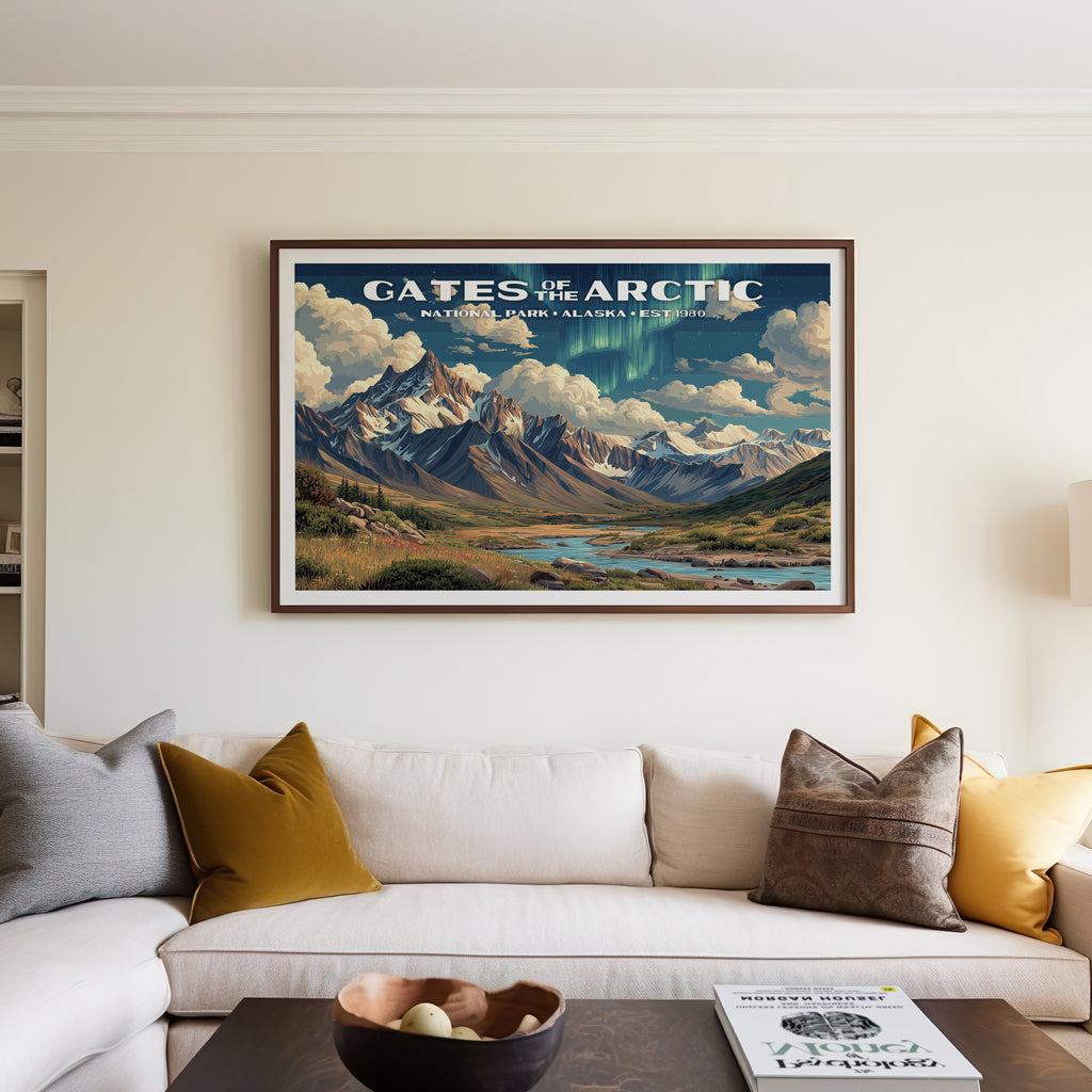 Gates of the Arctic National Park Horizontal Vintage Art