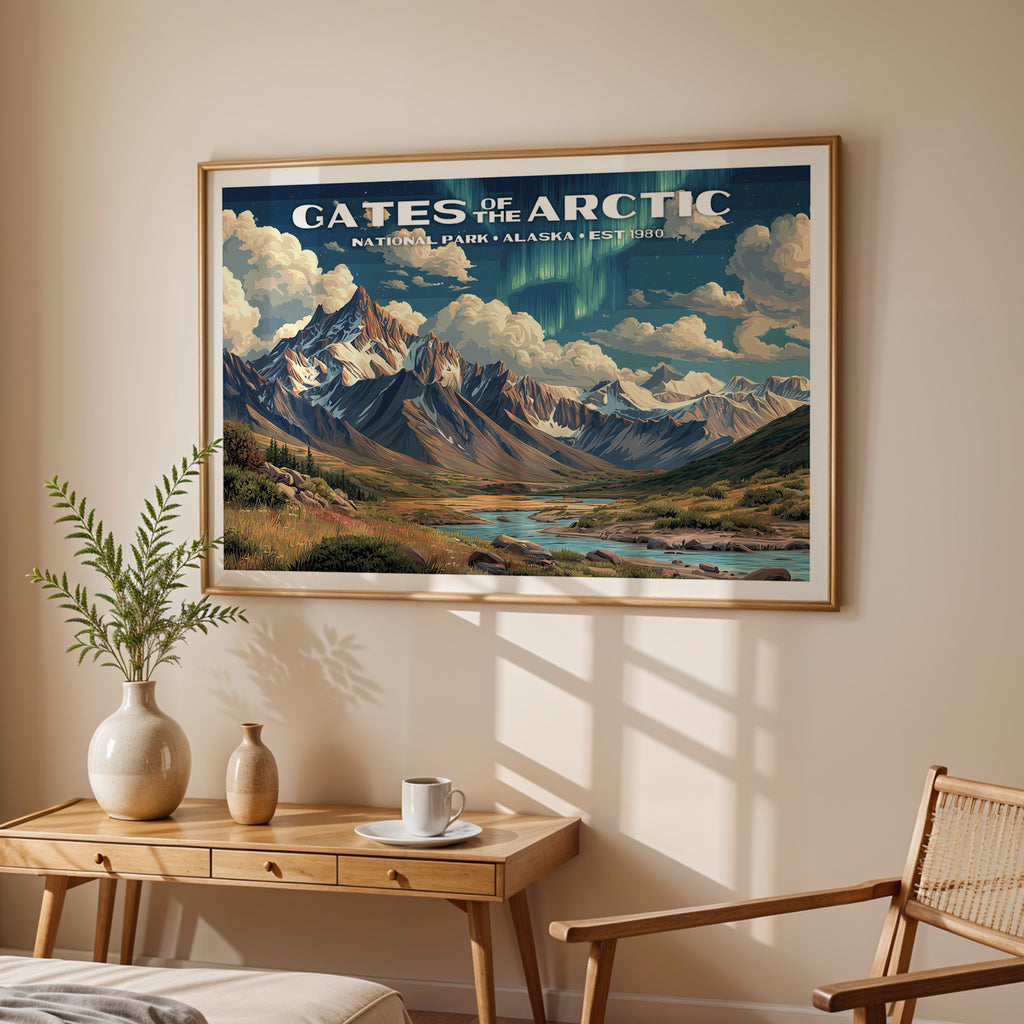 Gates of the Arctic National Park Horizontal Vintage Art
