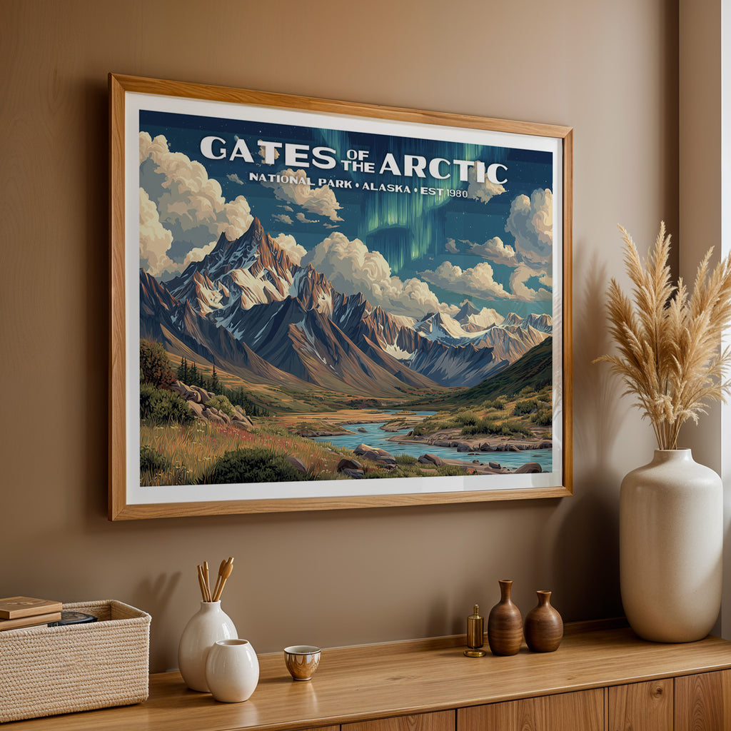 Gates of the Arctic National Park Horizontal Vintage Art