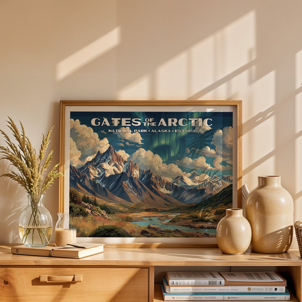 Gates of the Arctic National Park Horizontal Vintage Art