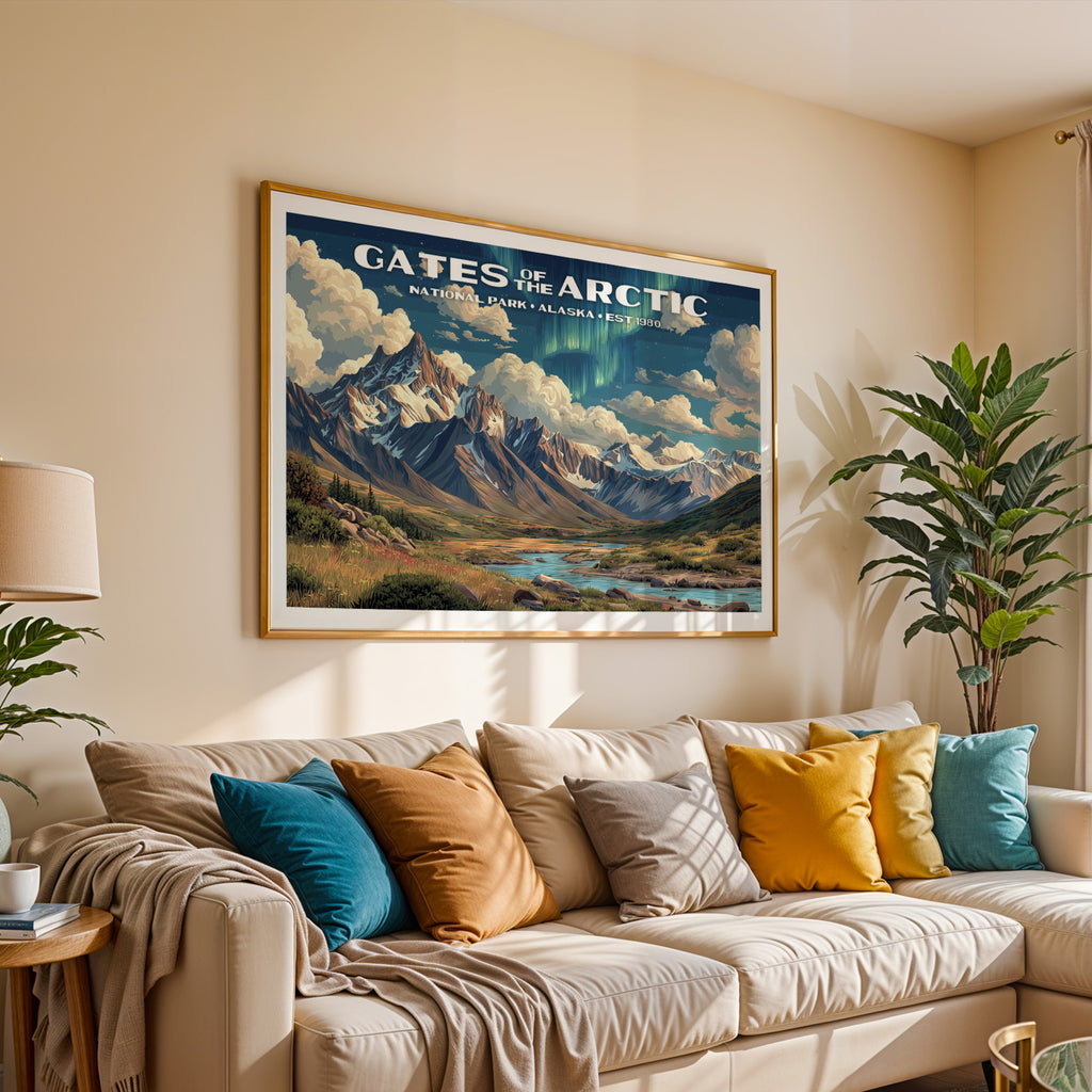 Gates of the Arctic National Park Horizontal Vintage Art