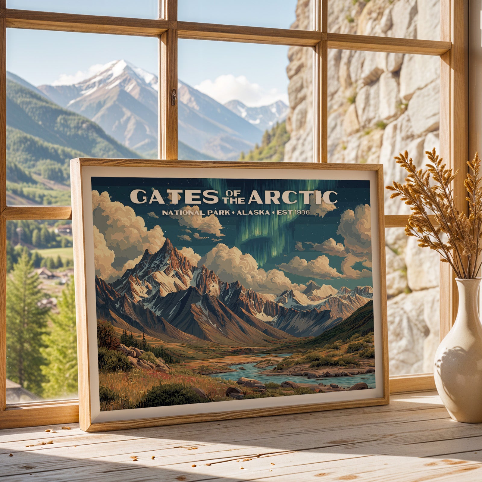 Gates of the Arctic National Park Horizontal Vintage Art