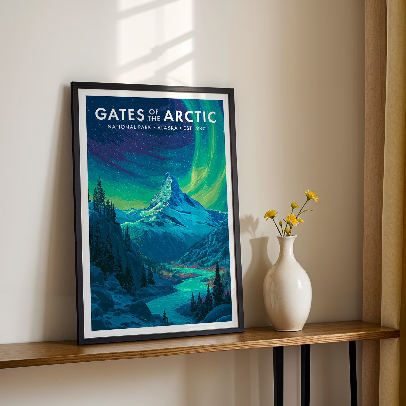 Retro Gates of the Arctic National Park Print