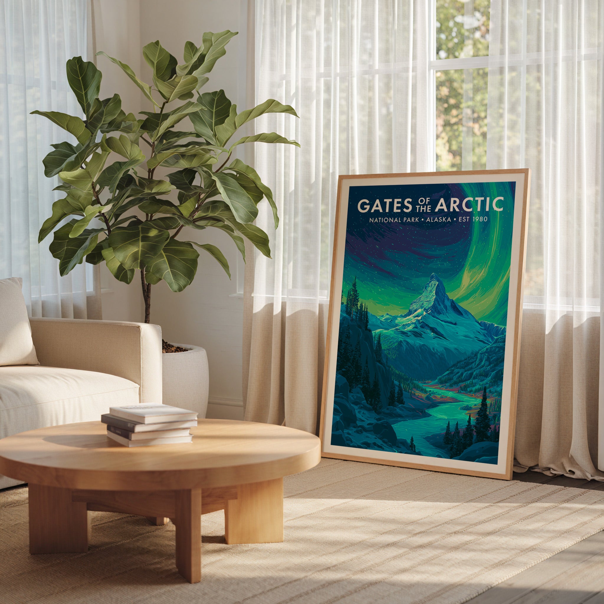 Retro Gates of the Arctic National Park Print