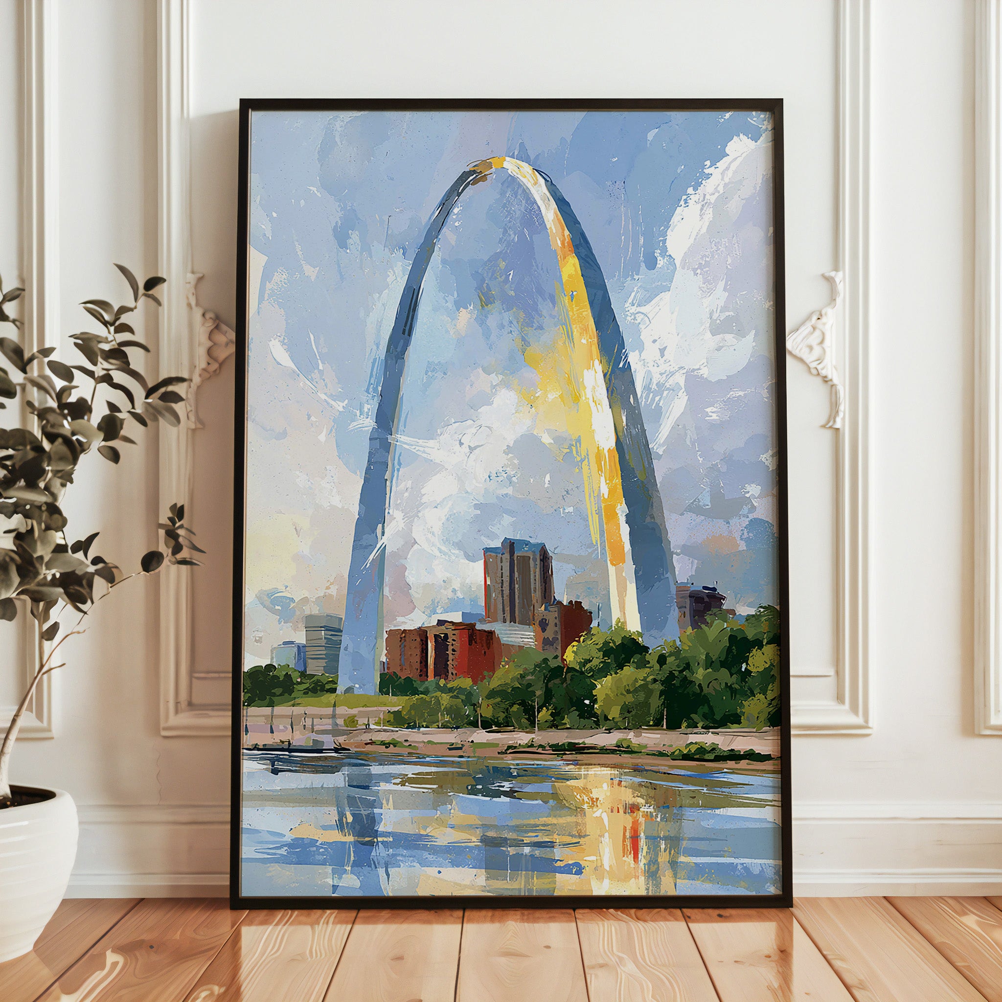 Gateway Arch National Park Watercolor Art
