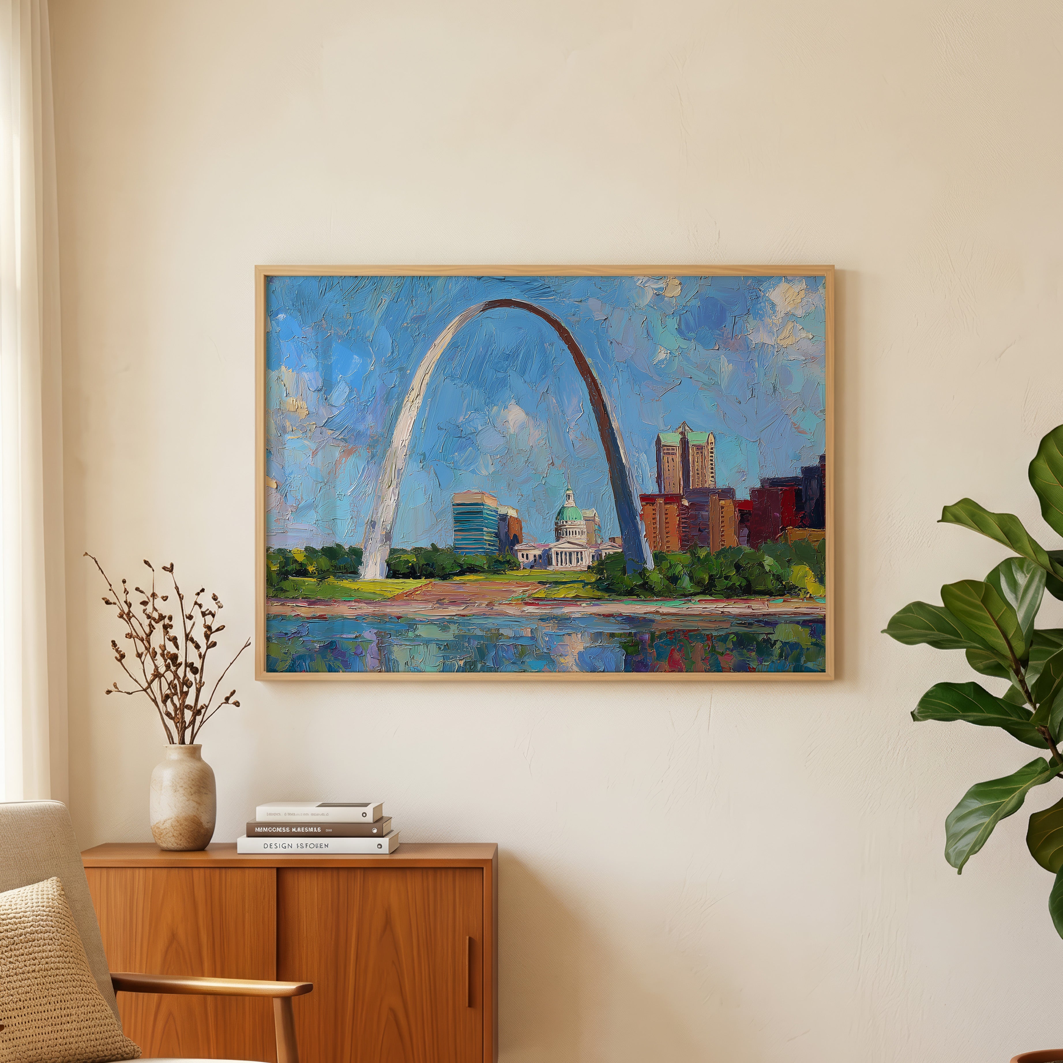 Gateway Arch National Park Oil Painting