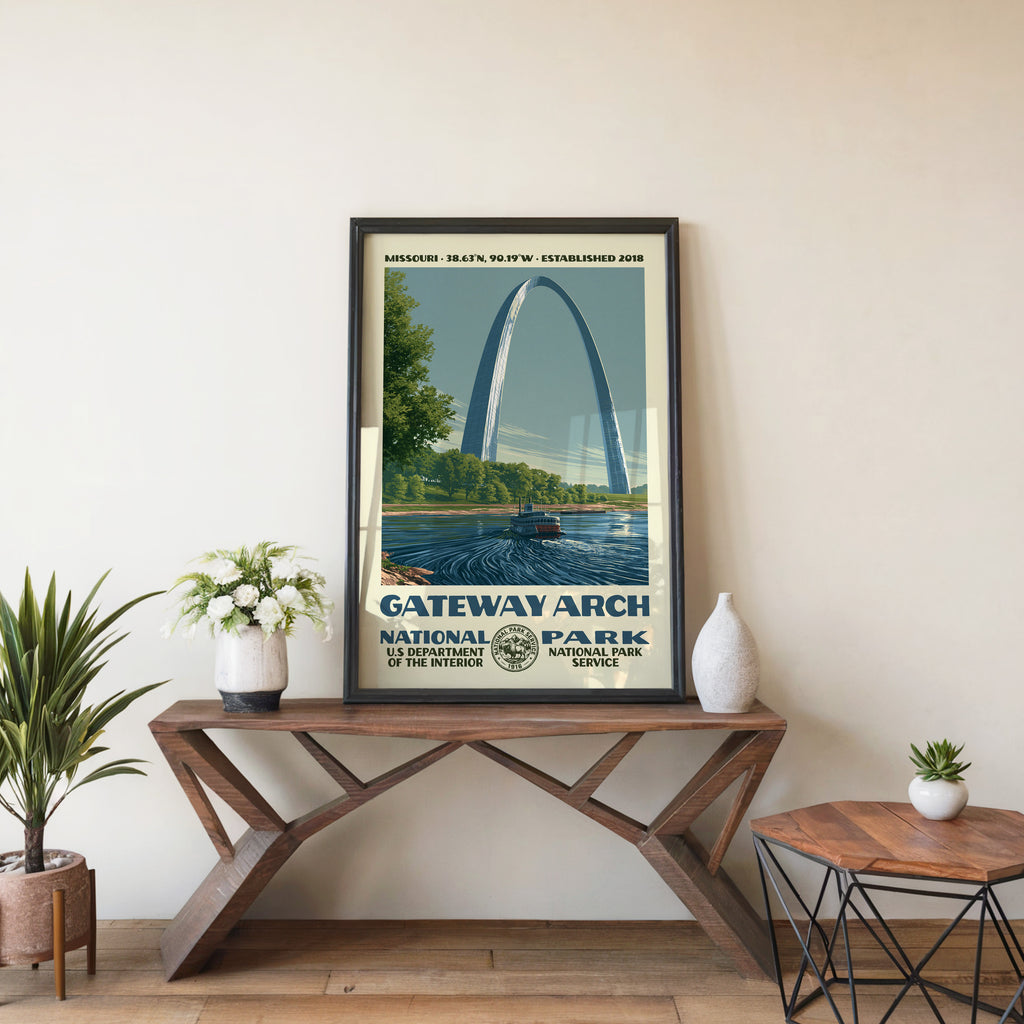 Gateway Arch National Park Vintage WPA Art