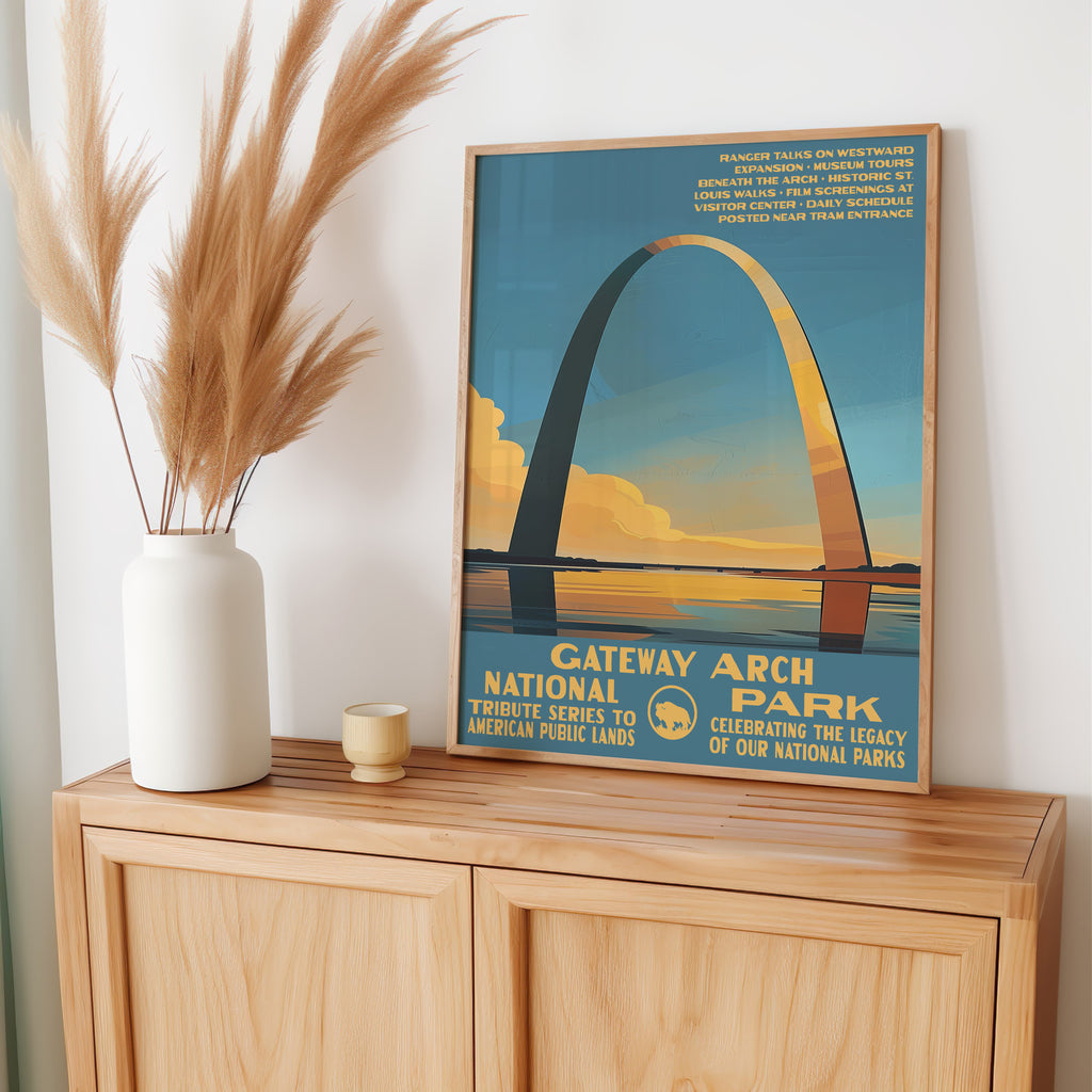 Gateway Arch National Park Vintage WPA Art