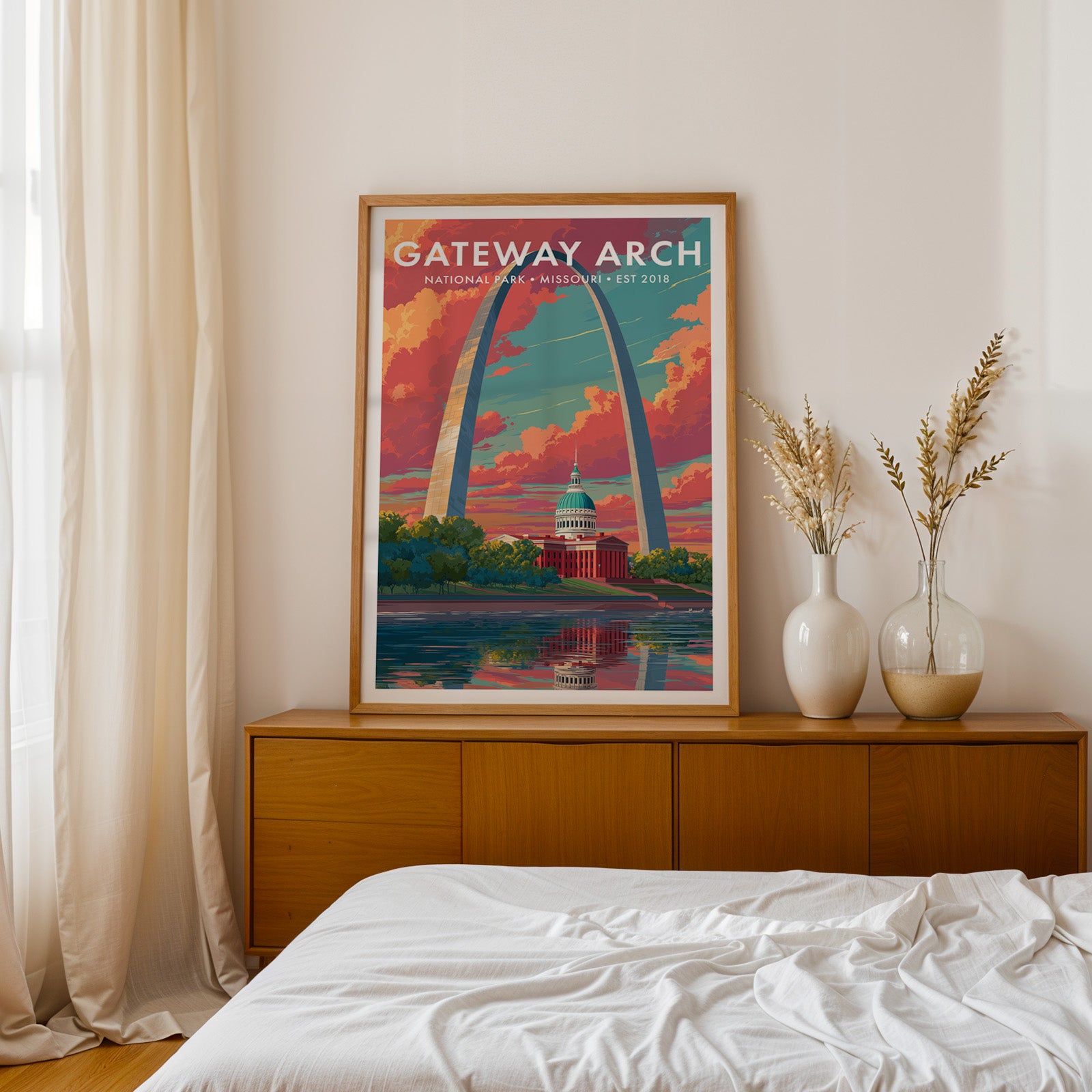 Retro Gateway Arch National Park Print